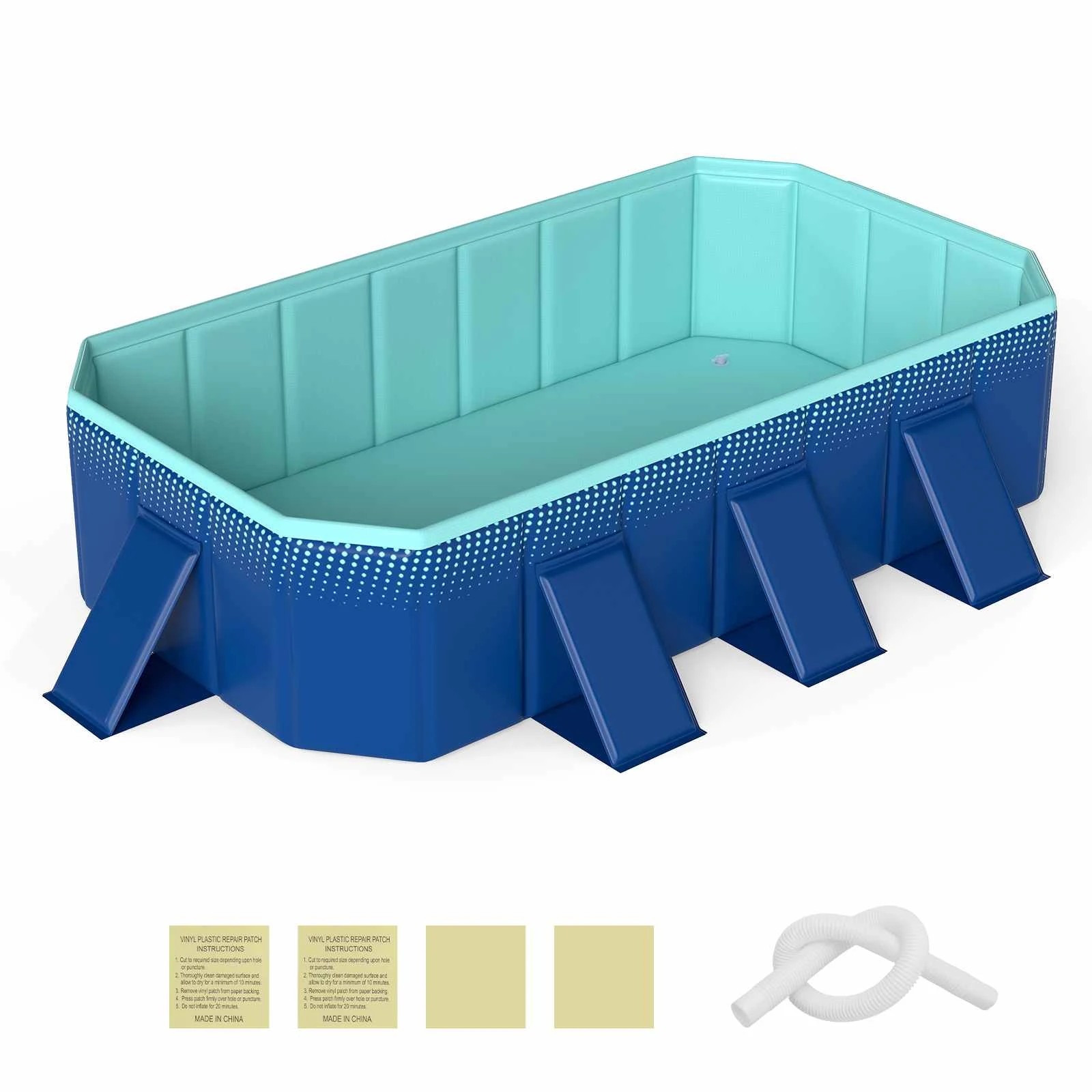 1 Costway 900L Foldable Swimming Pool Non-Inflatable Portable Pool Bath Tub Outdoor, 1 of 1