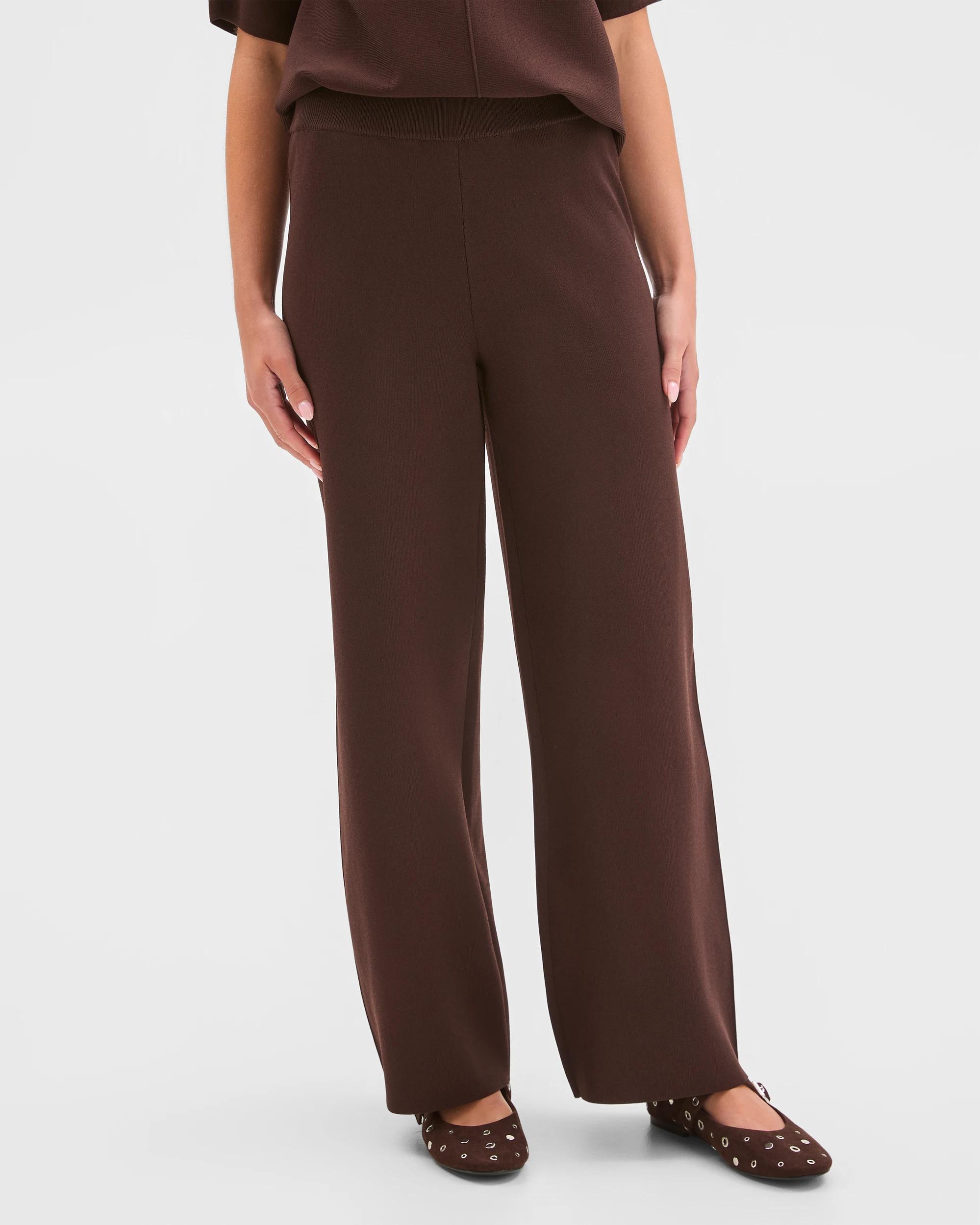 3 Target Petites Petites Crepe Knit Pants ESPRESSO, 3 of 5