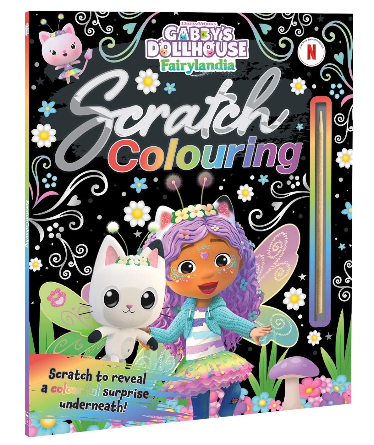 1 DreamWorks Gabby’s Dollhouse Fairylandia: Scratch Colouring Book, 1 of 1
