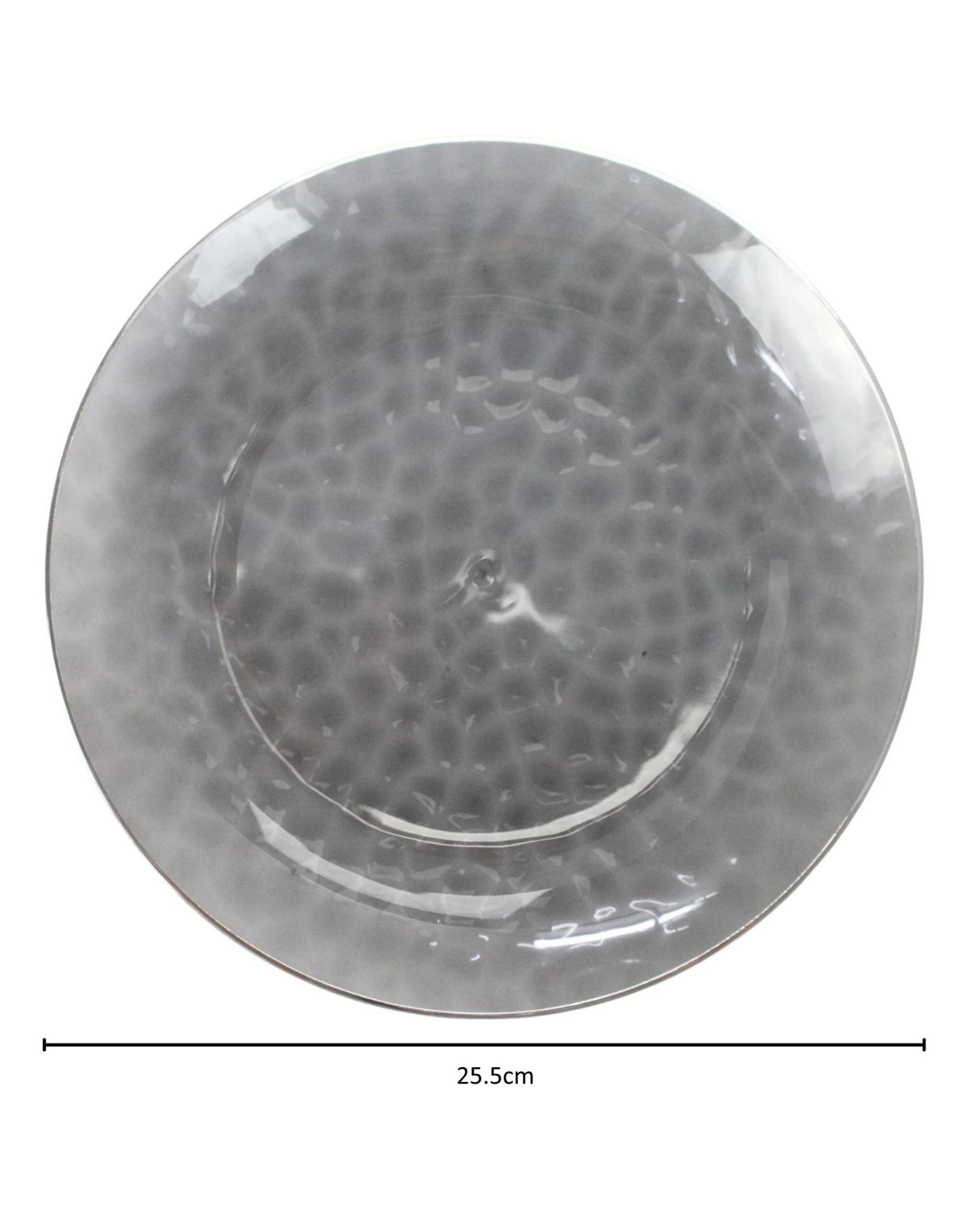 2 Partyware Dimple With Silver Trim Plastic Plates 25.5cm Pack of 10 - Black, 2 of 4