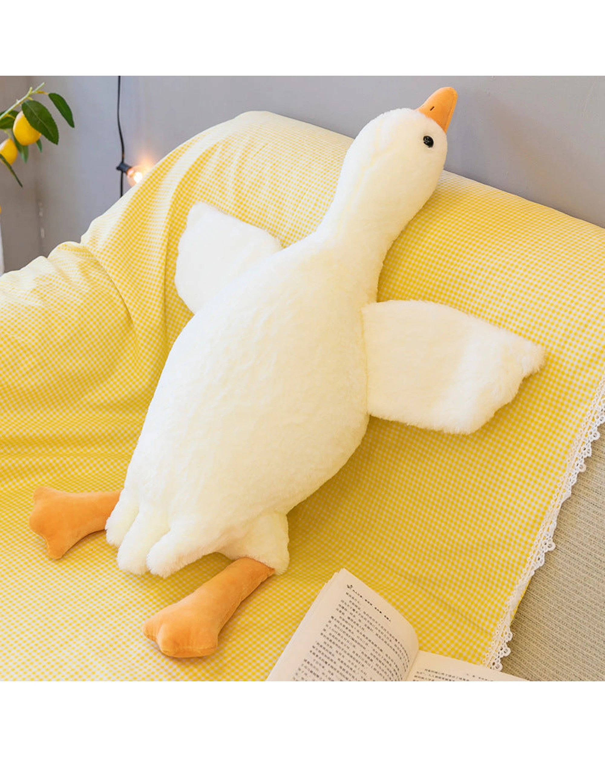 2 Cotton More Large Jumbo Goose Plush Toddler Kids Toy 130cm - White, 2 of 5
