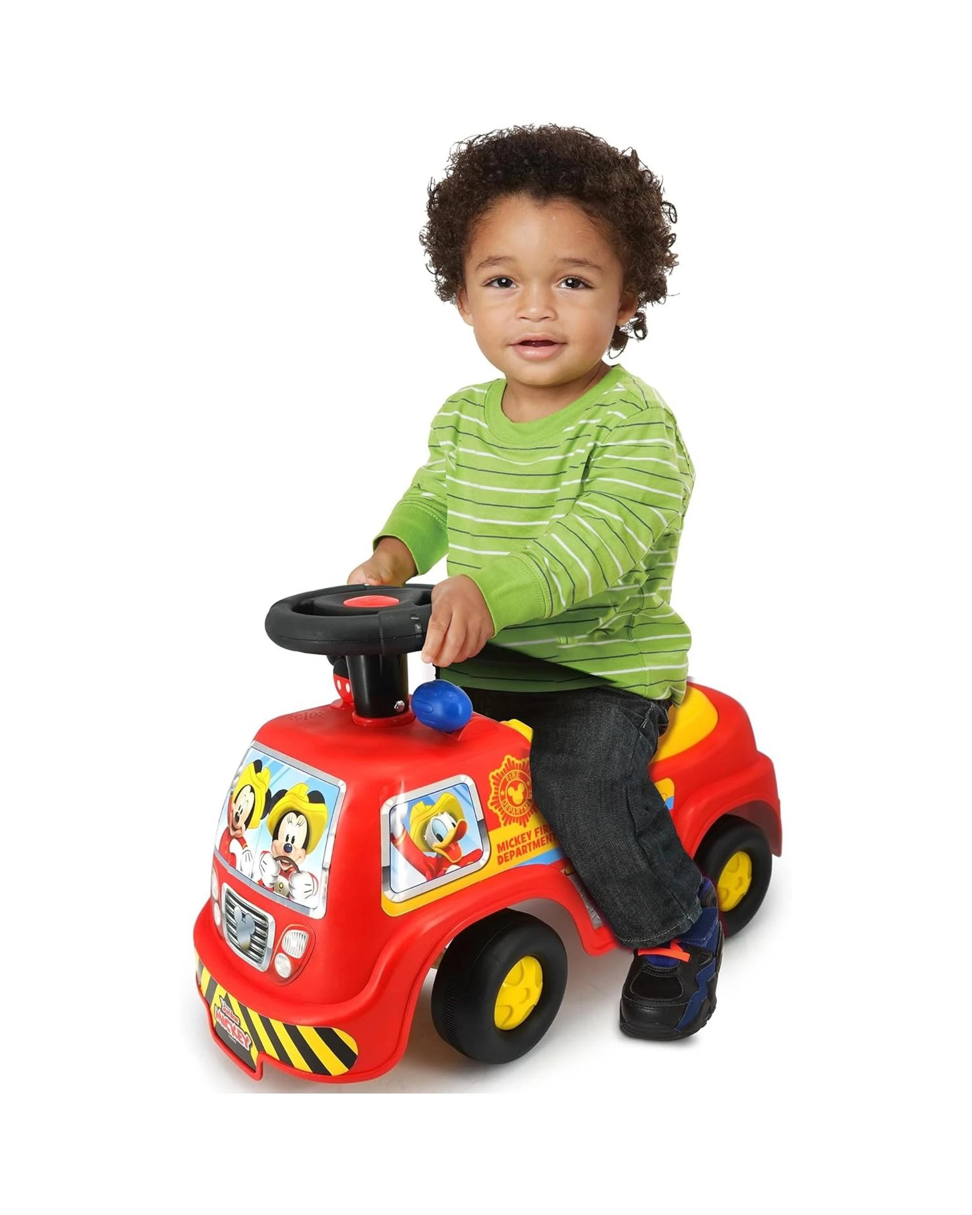 5 Disney Lights N Sounds Mickey Firetruck Ride-On, 5 of 6