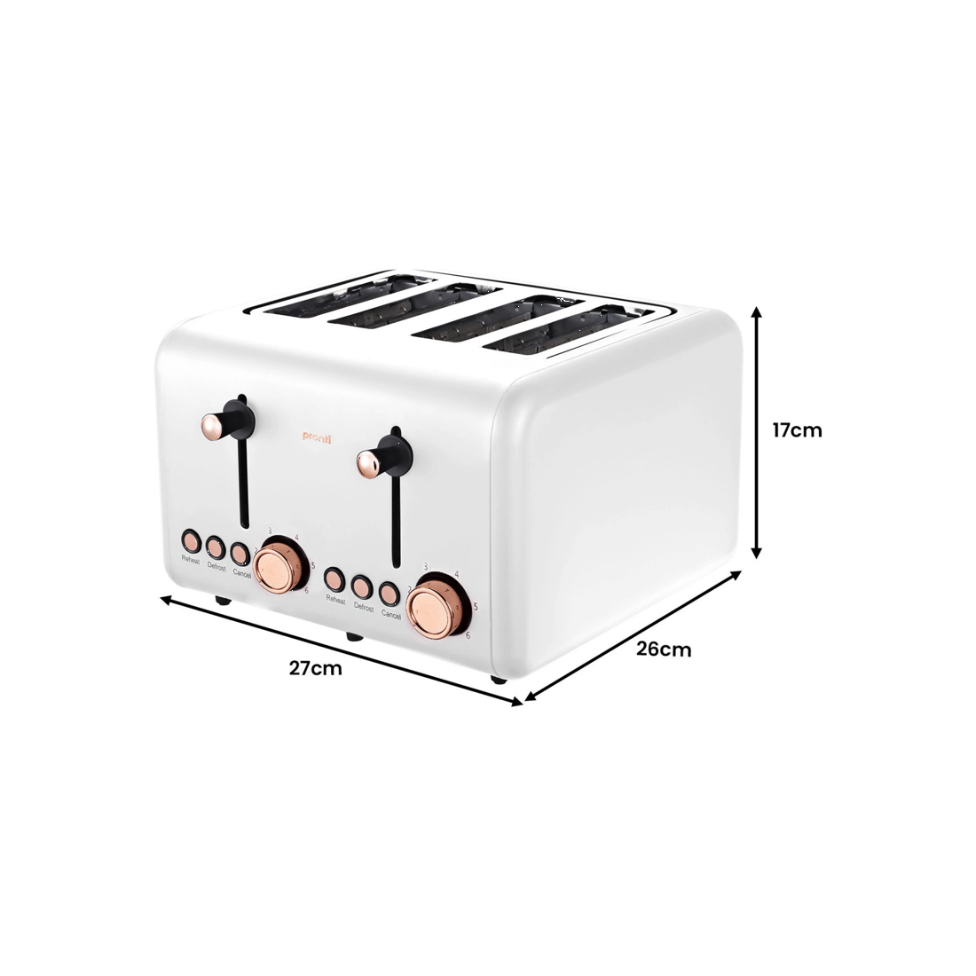 10 Pronti Toaster, Kettle And Coffee Machine Breakfast Set - White, 10 of 10