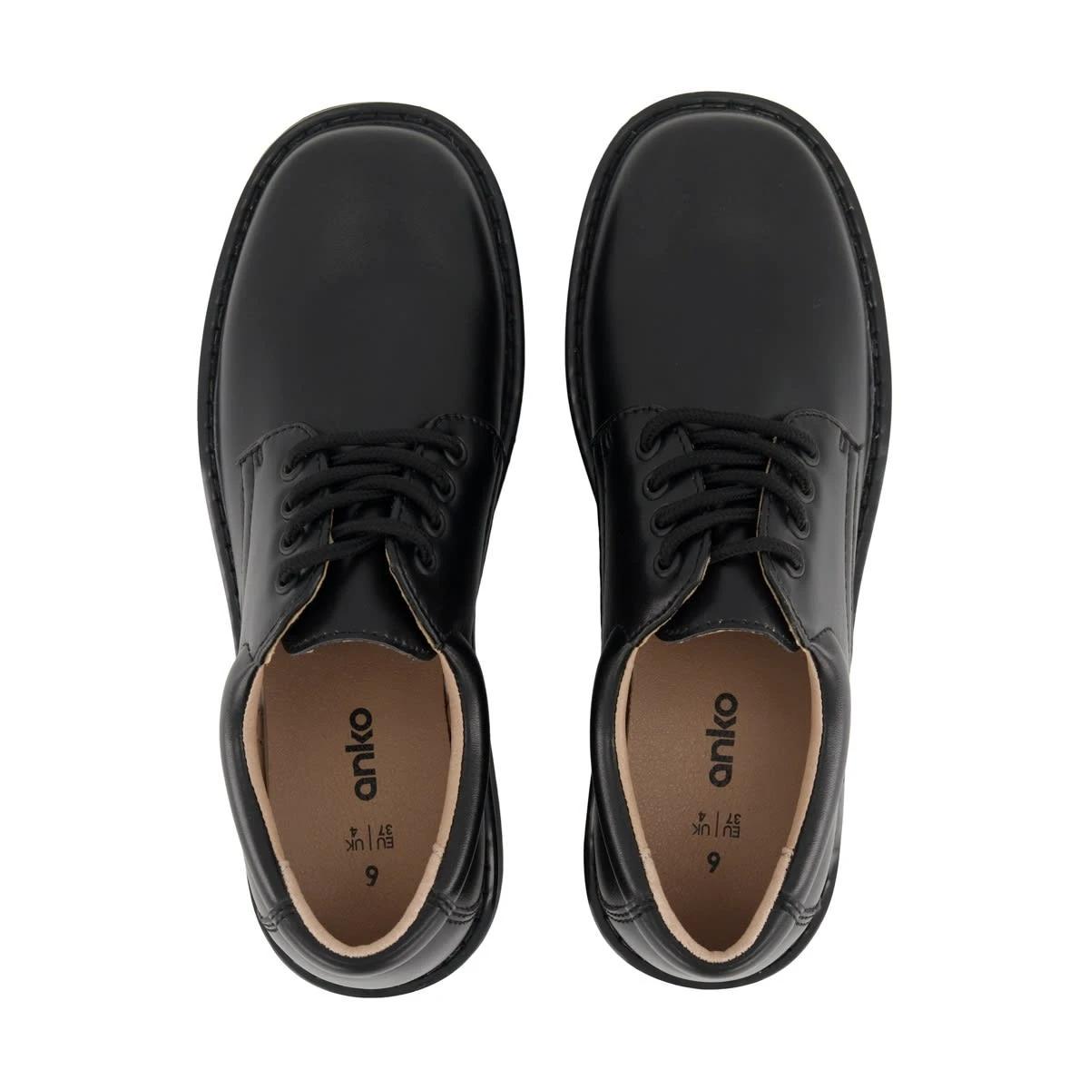 3 Classic Lace Up School Shoes Black, 3 of 6