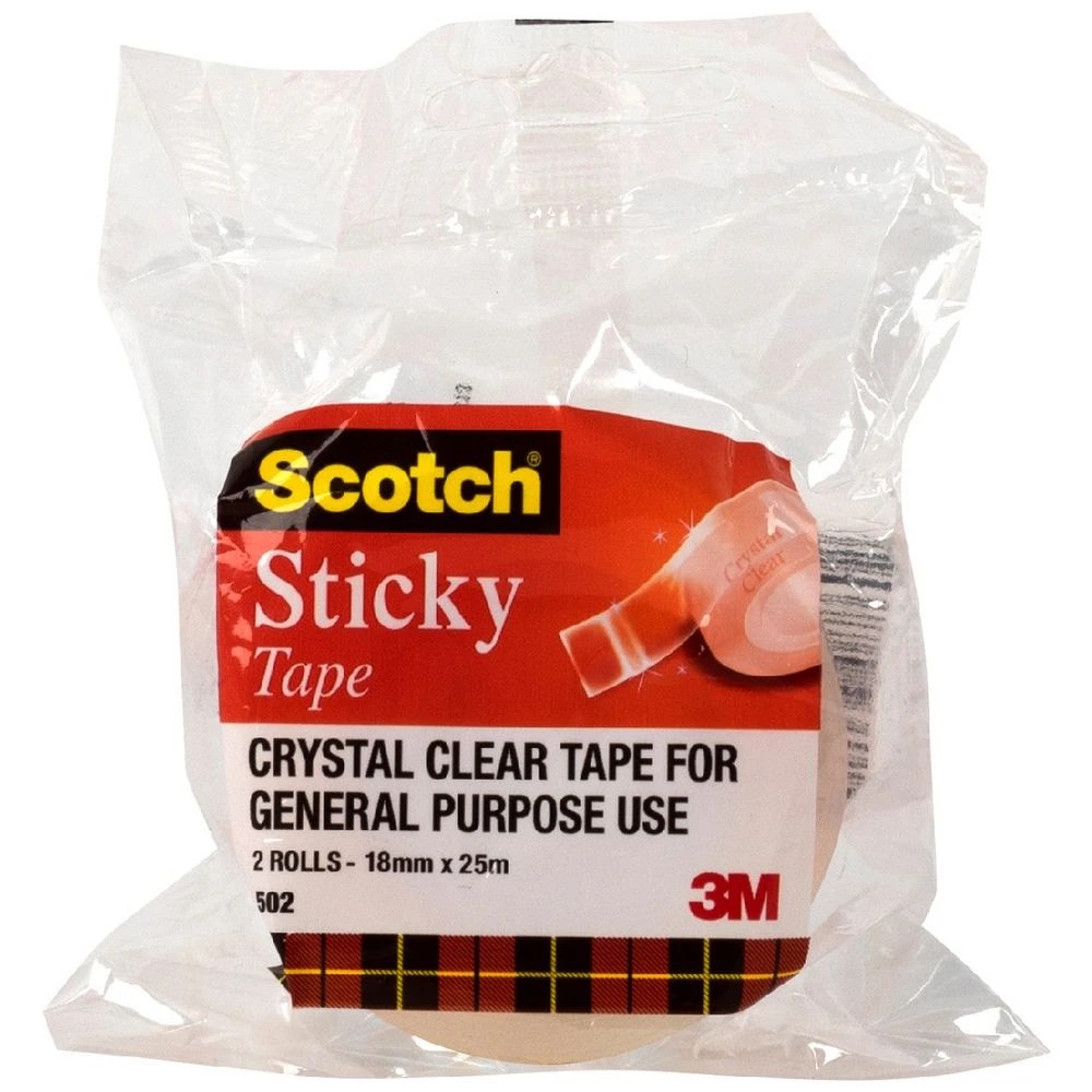 1 Scotch Sticky Tape 18mm x 25m 2 Pack, 1 of 7