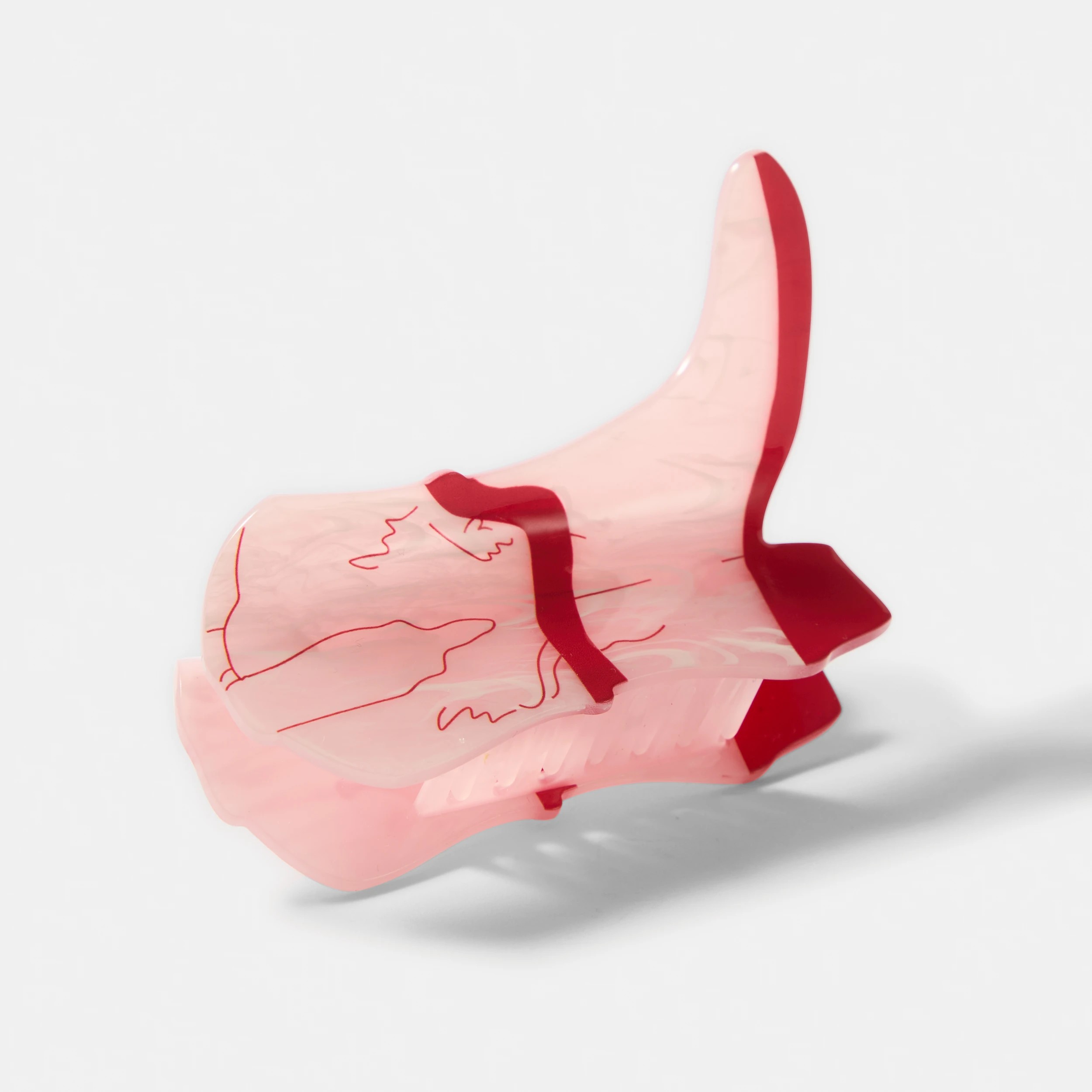 3 Pink Cowboy Boot Claw Hair Clip, 3 of 5
