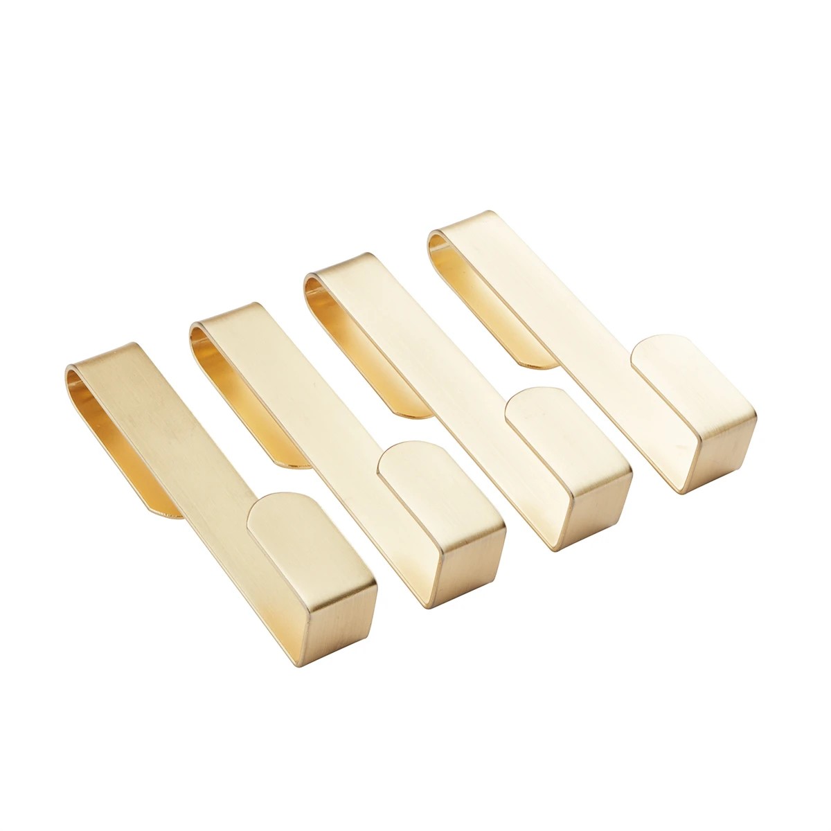 1 4 Pack Over The Door Hooks - Gold Look, 1 of 6