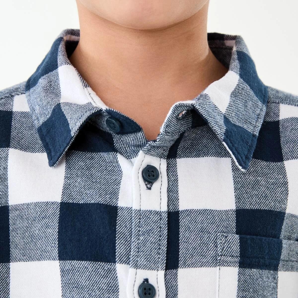 4 Yarn Dyed Flannel Shirt Nvy Check, 4 of 10