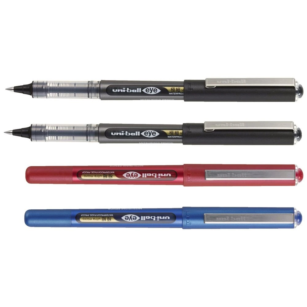 2 Uni-Ball Eye Rollerball Pen 0.38mm Assorted 4 Pack, 2 of 3