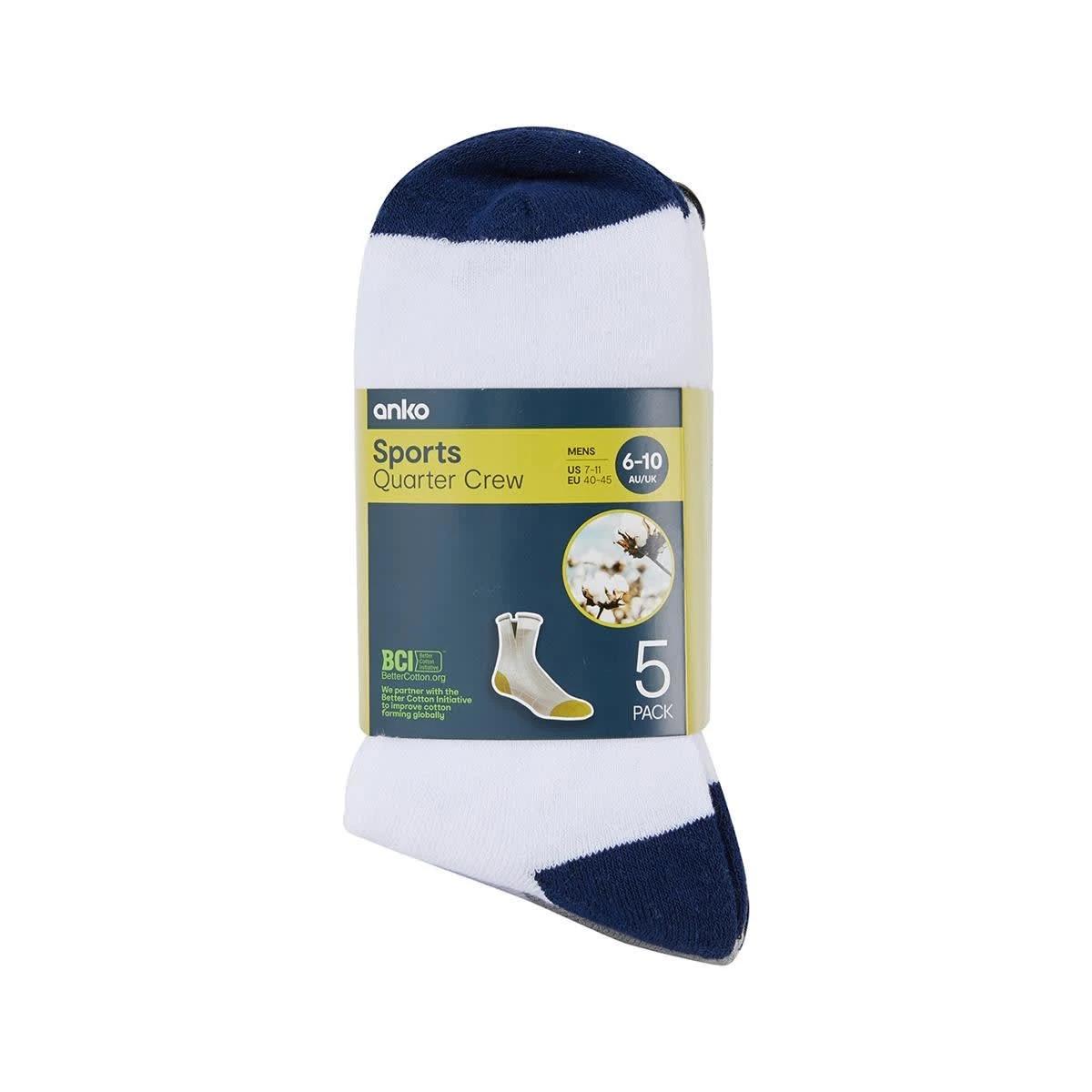 3 5 Pack Quarter Crew Sport Socks CLASSIC, 3 of 3