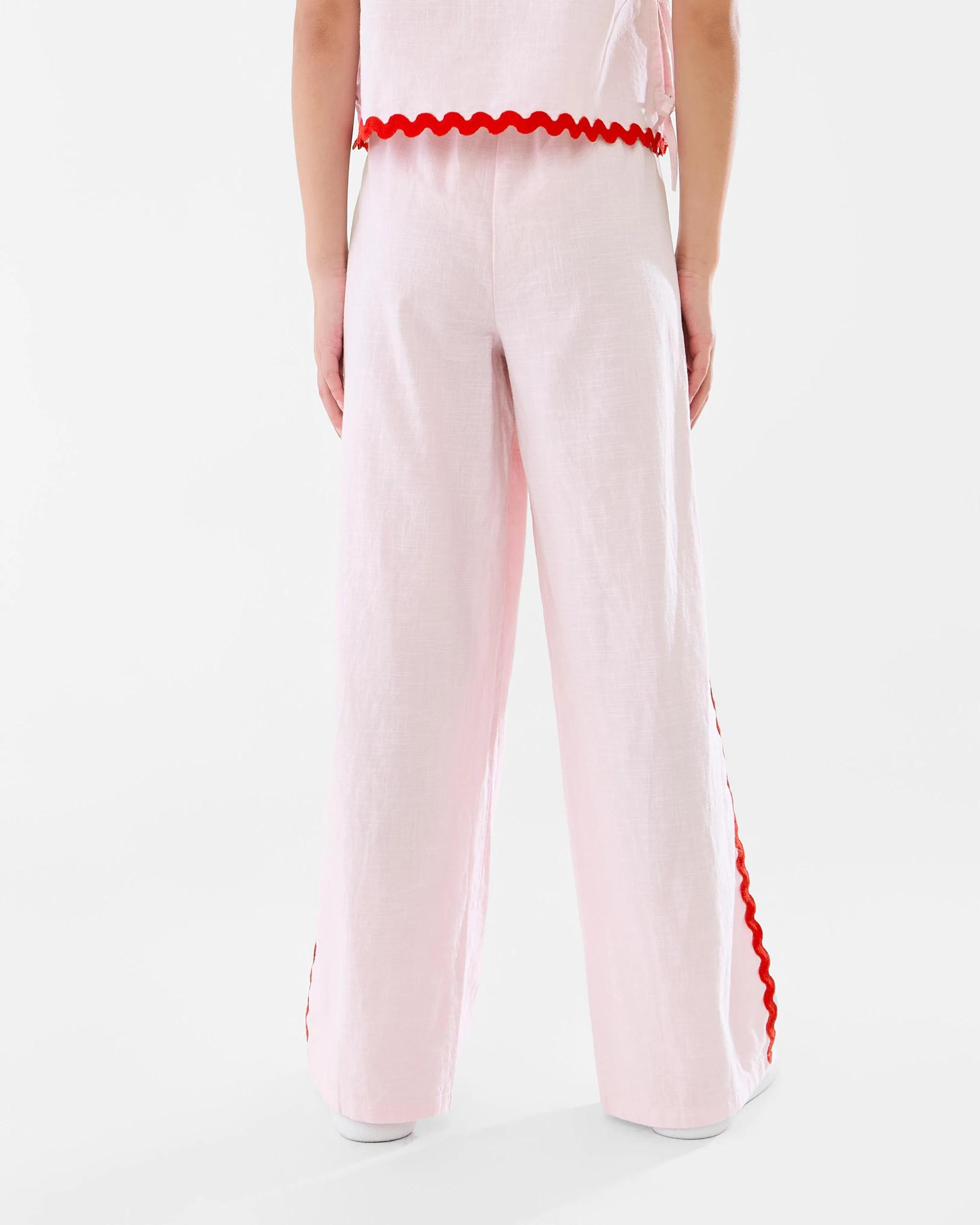 2 Wide Leg Detail Pants Bllet Pink, 2 of 7