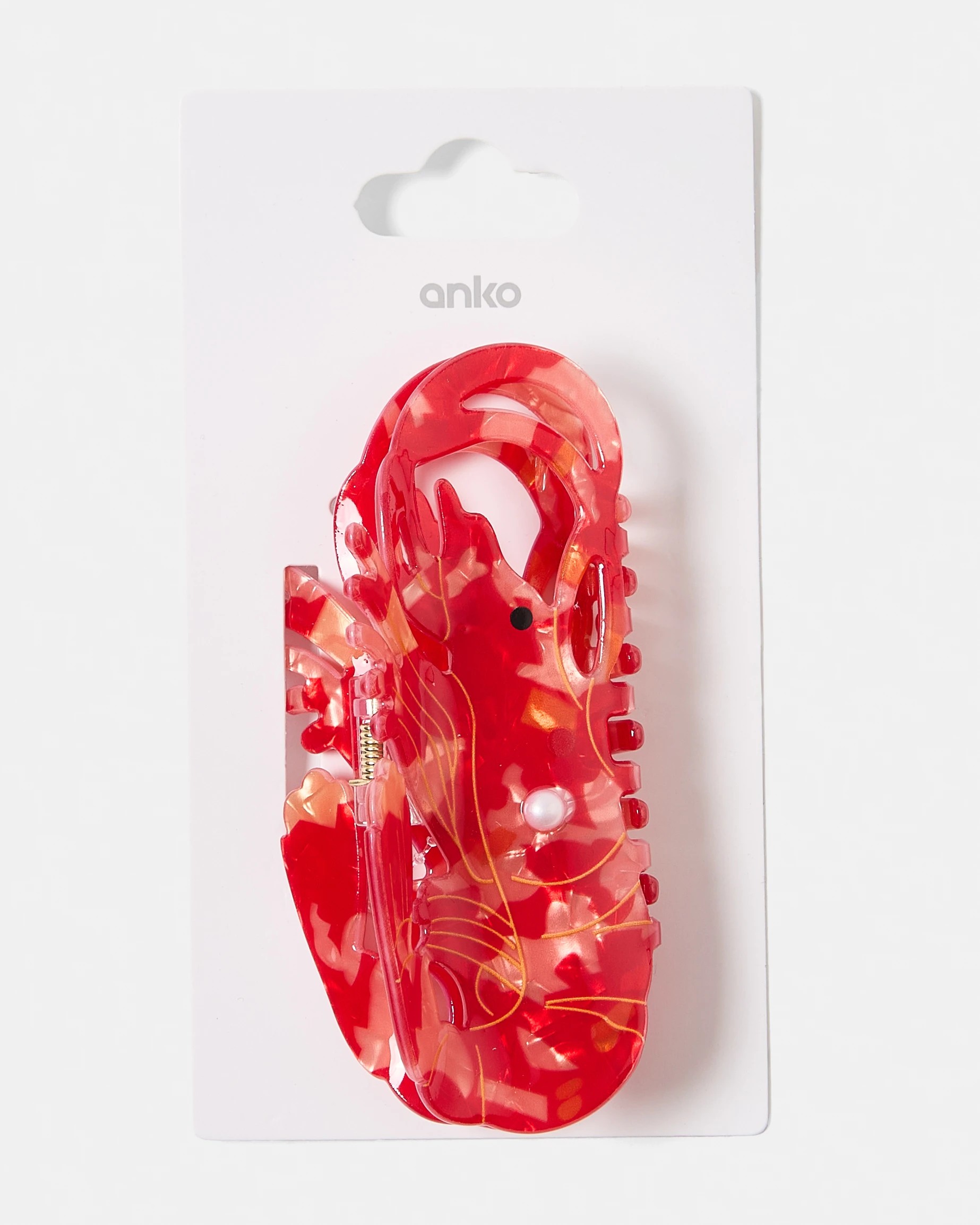 4 Red Prawn Claw Hair Clip, 4 of 4