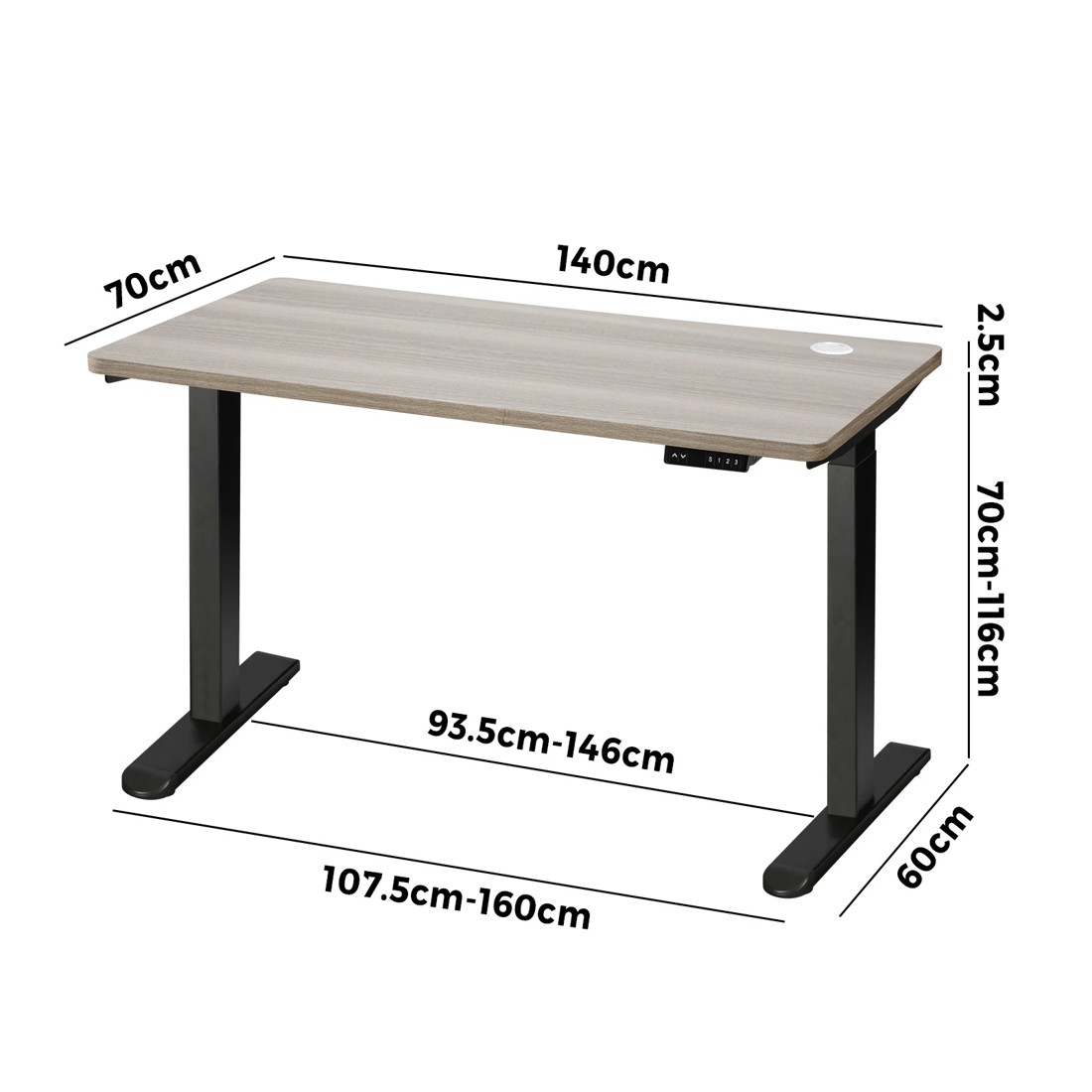 4 Oikiture 140cm Electric Standing Desk Dual Motor
 - Multi, 4 of 4