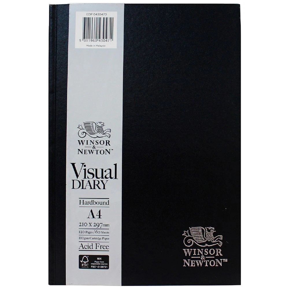 1 Winsor & Newton A4 Hard Cover Visual Art Diary 120 Page, 1 of 1