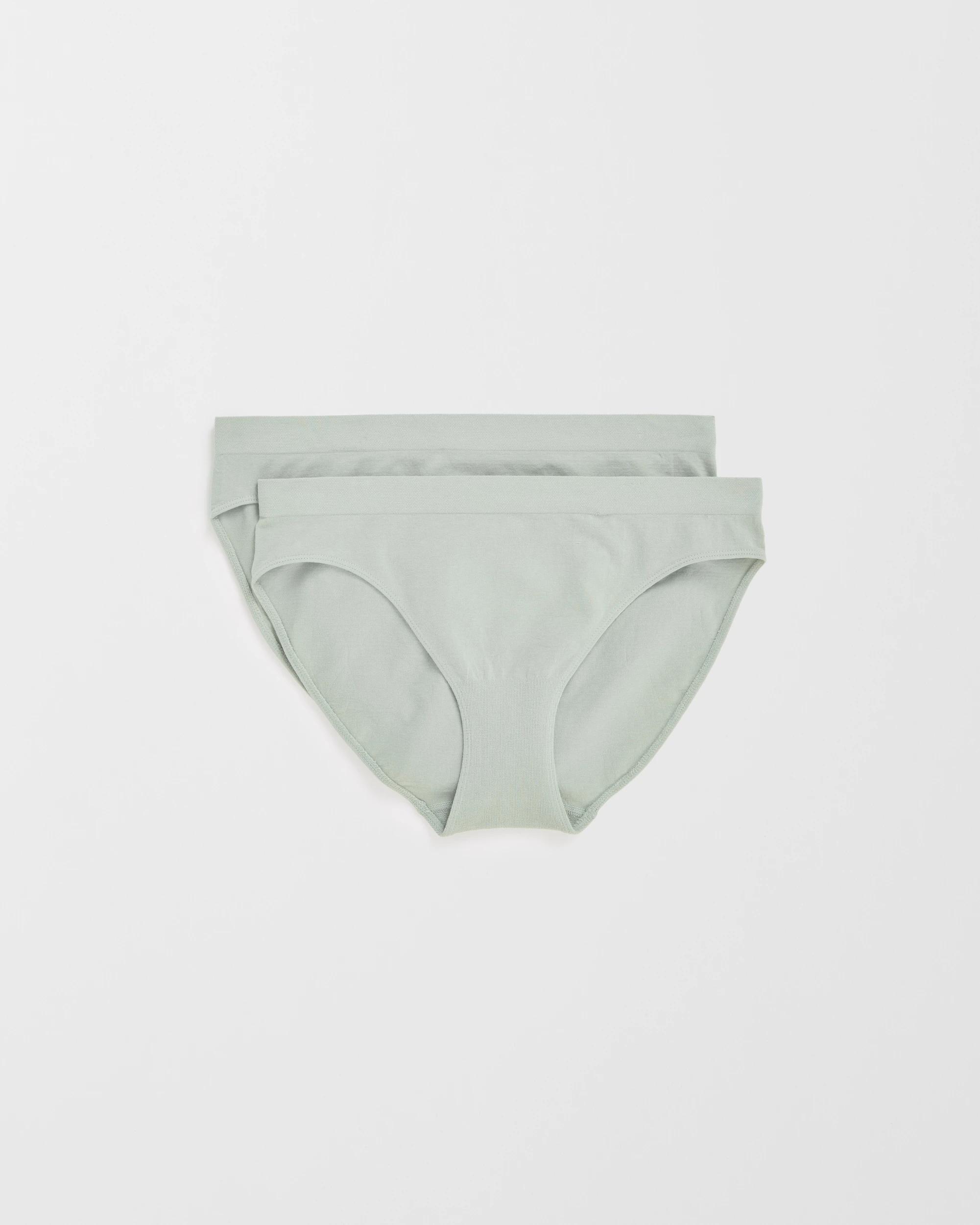 2 Target Australian Cotton Blend 2 Pack Seamfree Bikini Briefs CHINOISE GREEN, 2 of 5