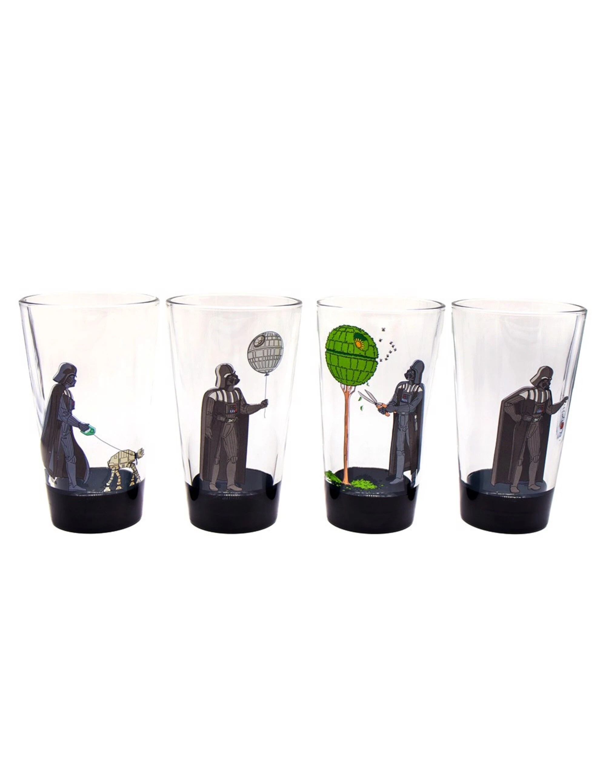1 Star Wars - Darth Vader's Free Time Glass Set of 4 - Clear, 1 of 5