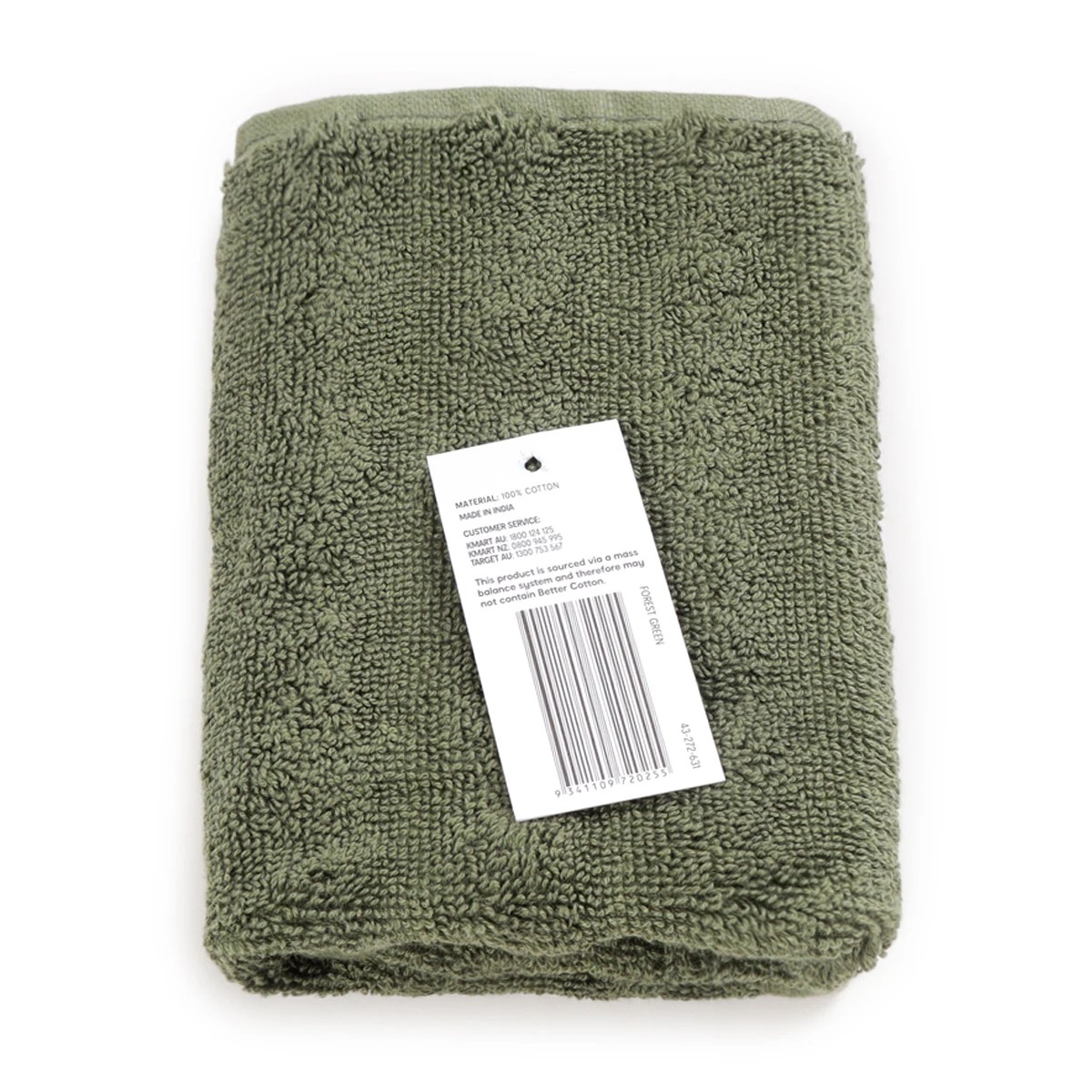 5 Thick Ribbed Australian Cotton Face Washer - Forest Green, 5 of 5