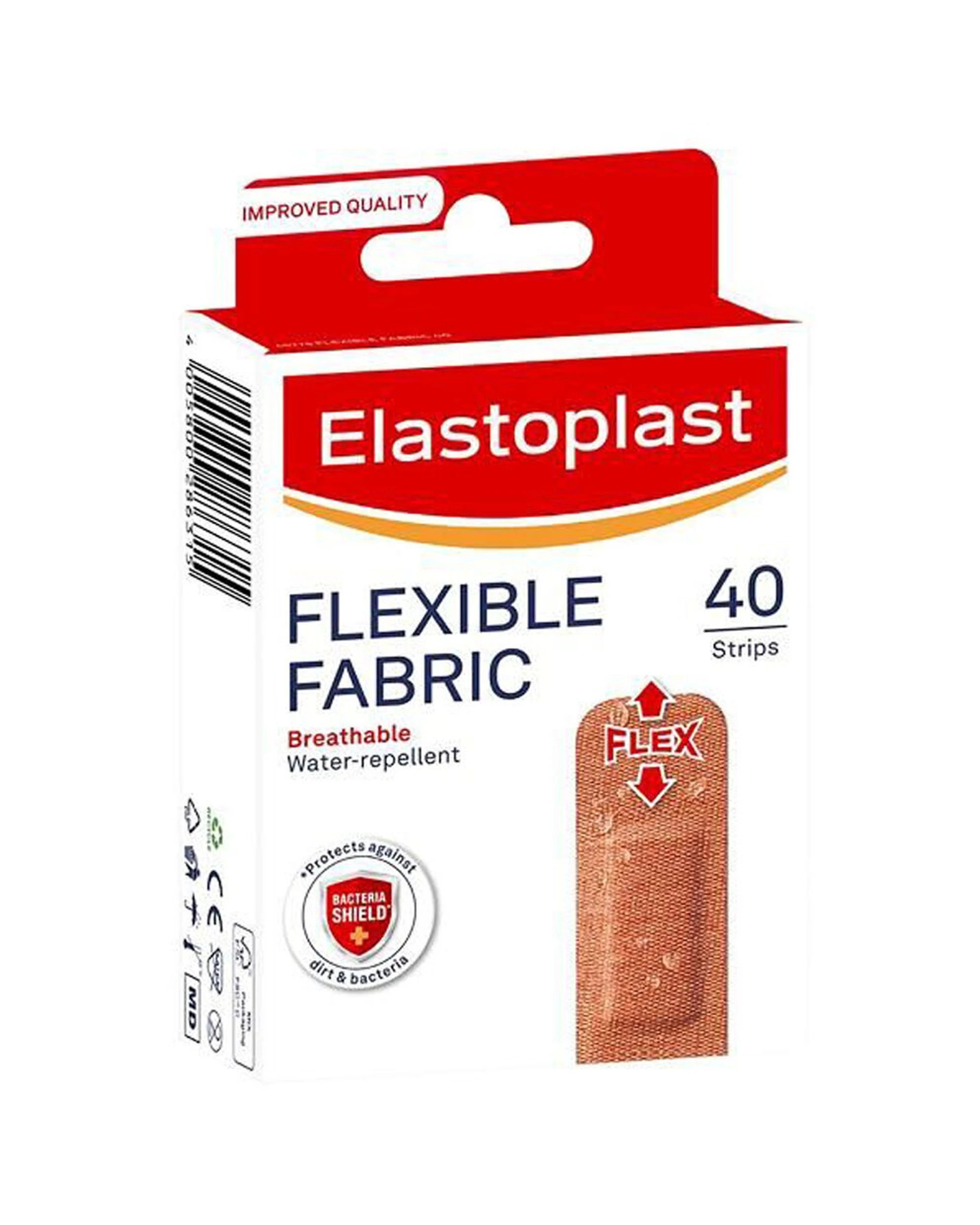 2 Elastoplast 12x 40pc Flexible Fabric Strips Bandage Breathable Water Resistant - Multi, 2 of 2