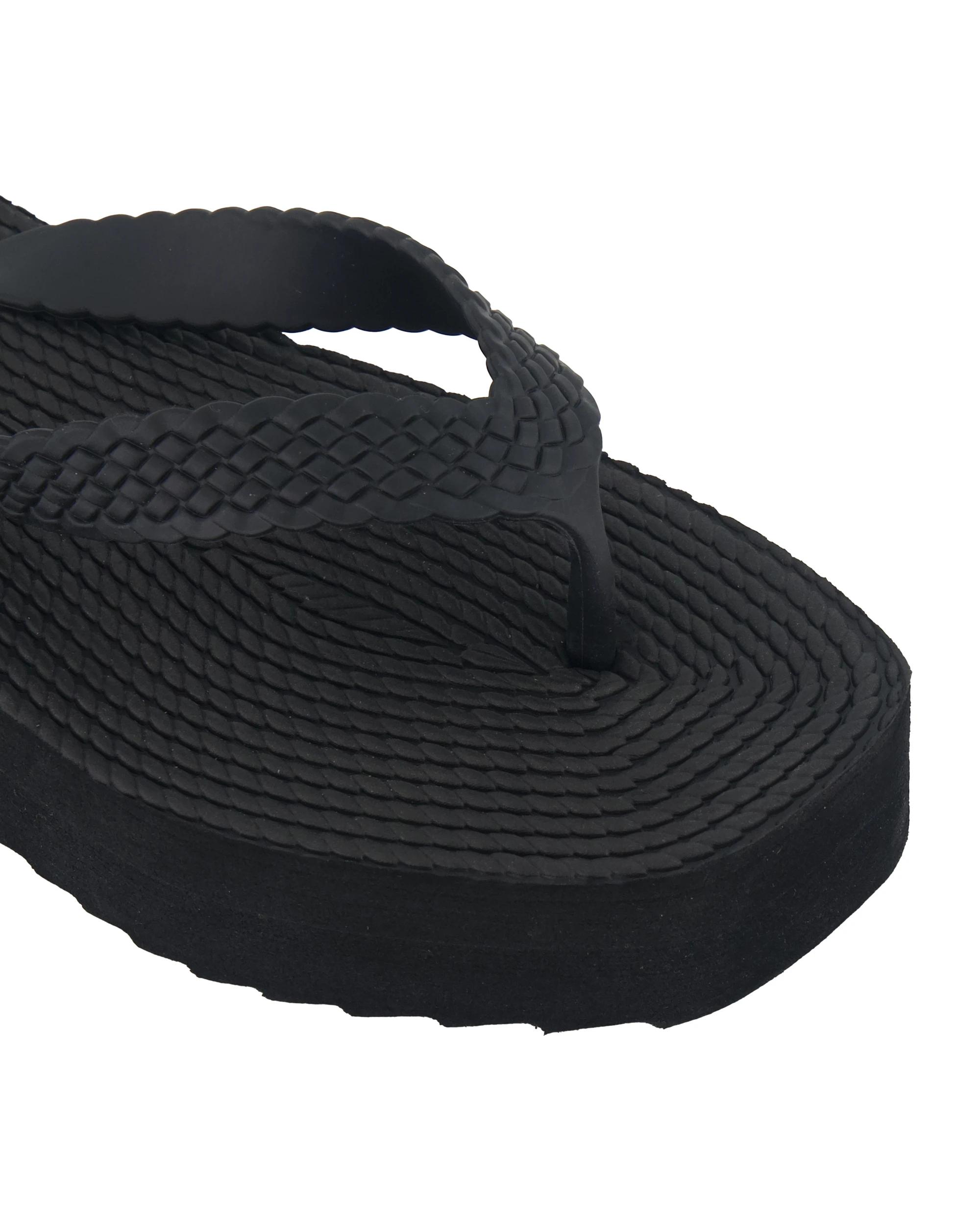 3 Platform Post Toe Thongs Black, 3 of 3