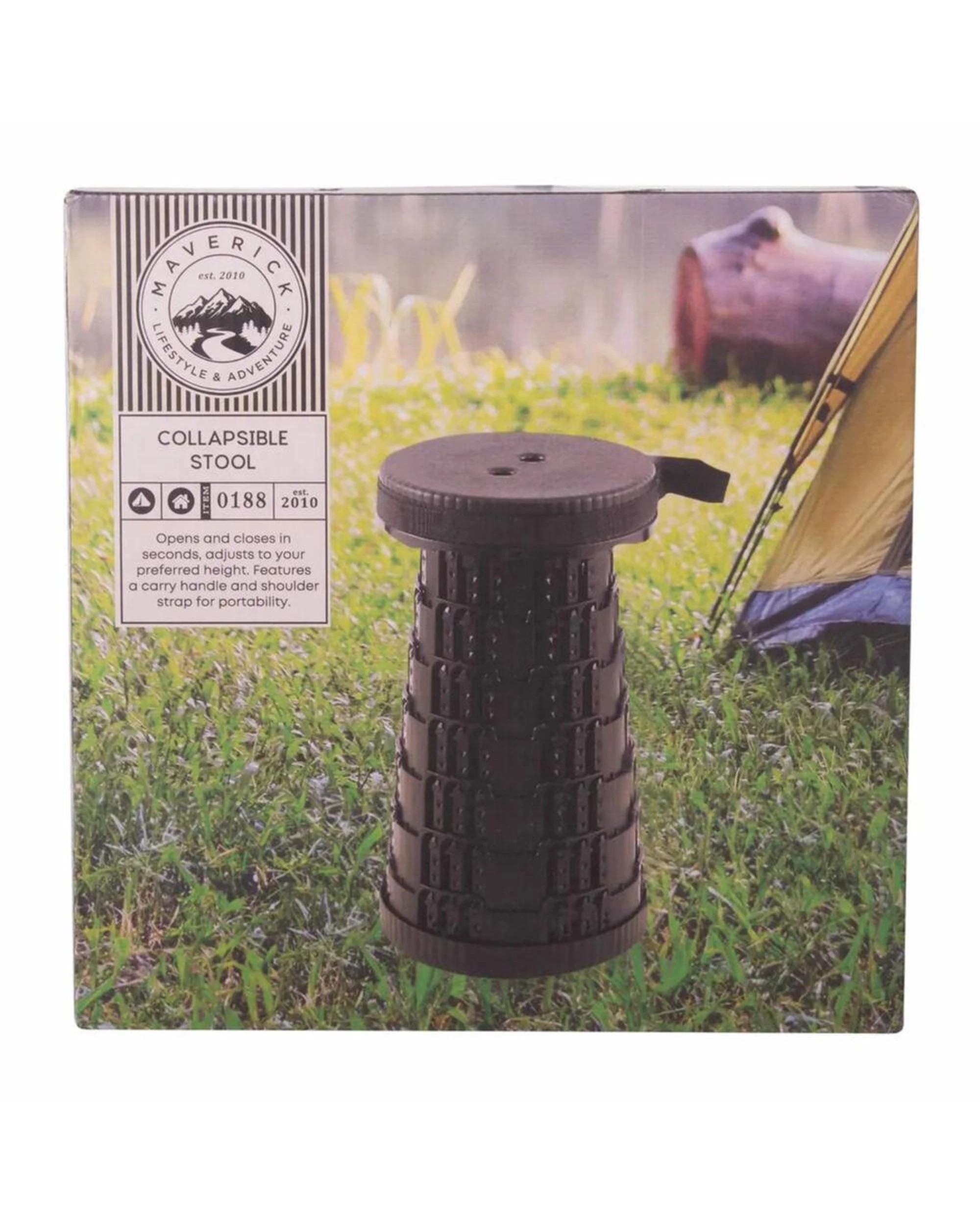 3 Maverick Collapsible Stool - Black, 3 of 4
