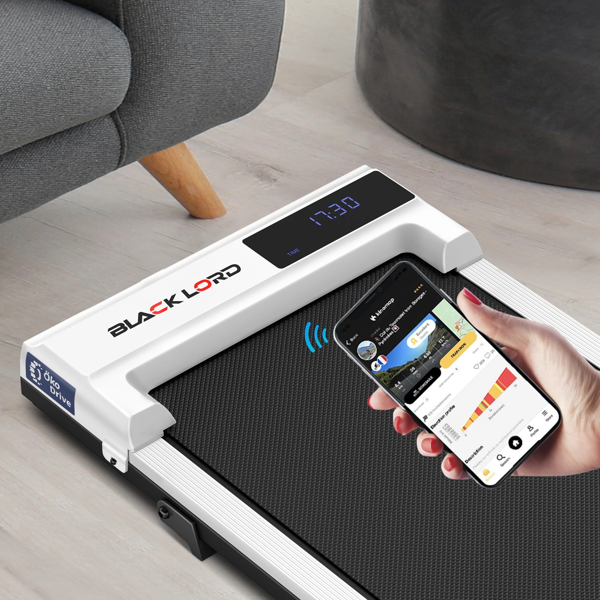 5 Black Lord Walking Pad Treadmill Electric Incline Under Desk - White, 5 of 9