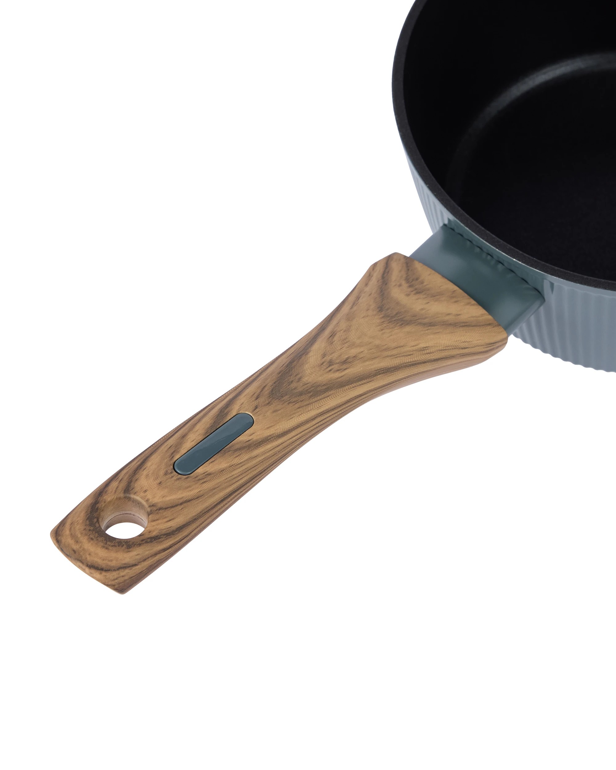 3 16cm Linear Wood Look Saucepan, 3 of 6