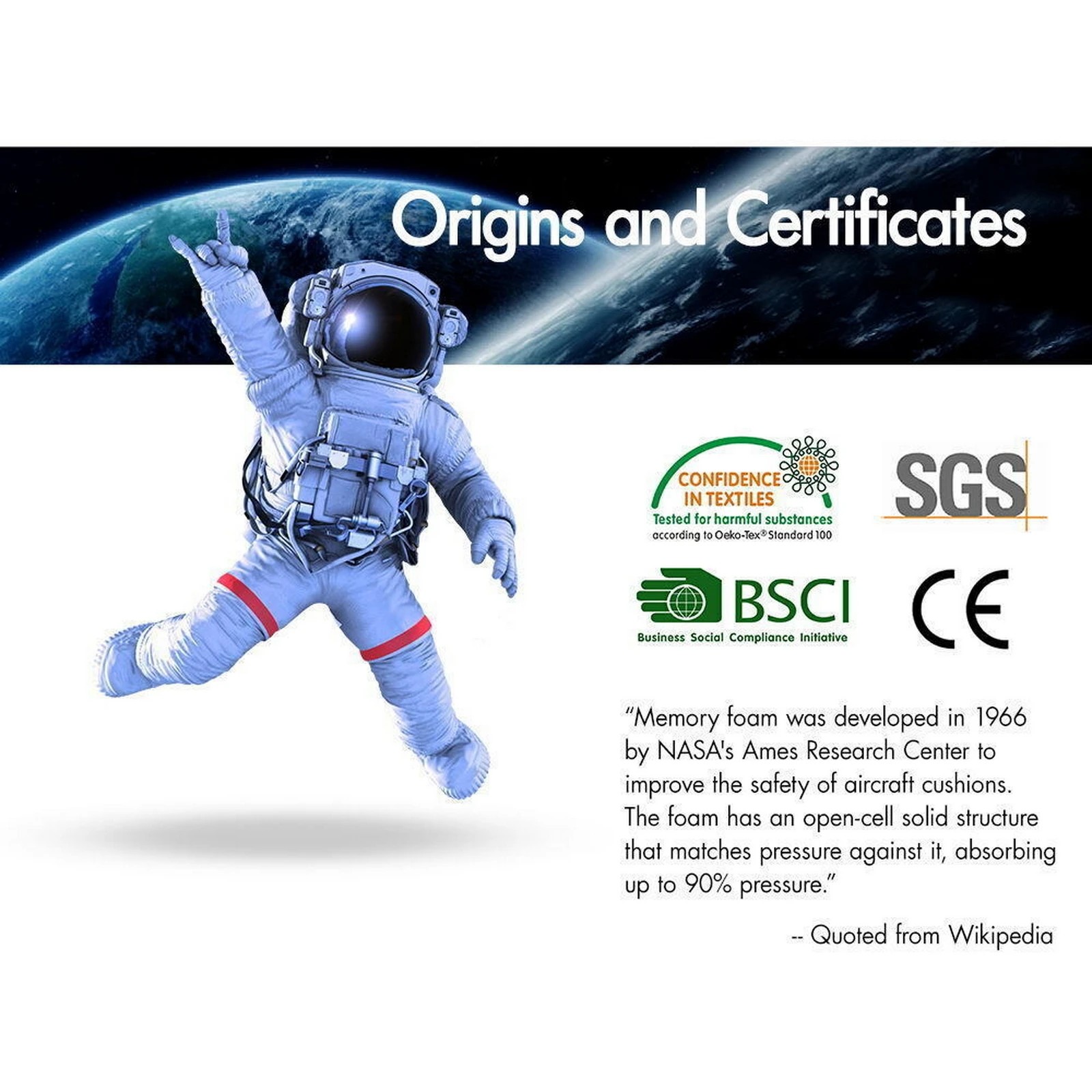 4 Starry Eucalypt 8cm Memory Foam Mattress Topper 7-Zone Graphite - King Bed, 4 of 10