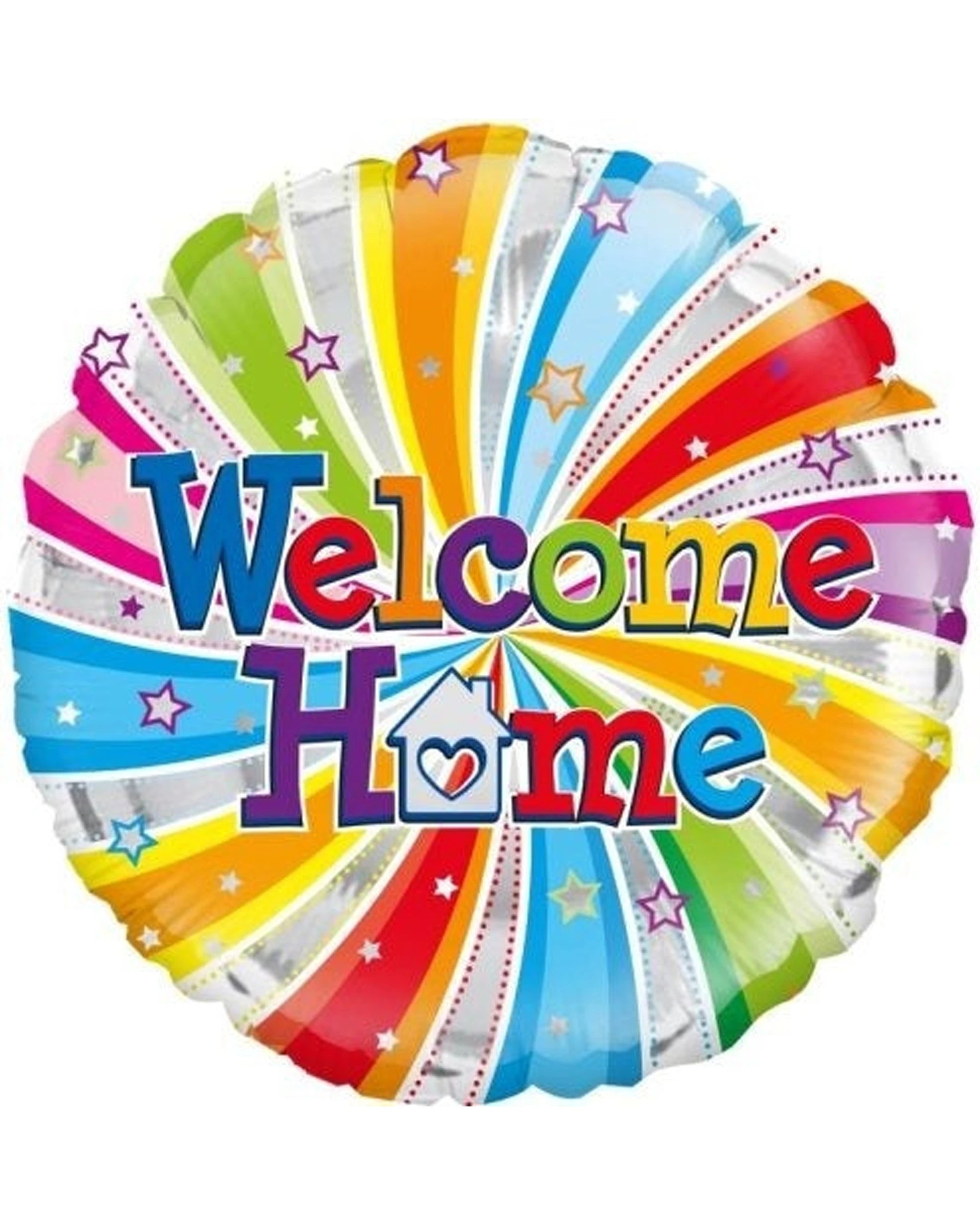 1 Alpen Foil Balloon Welcome Home Swirl Party Decor 18in - Multi, 1 of 1