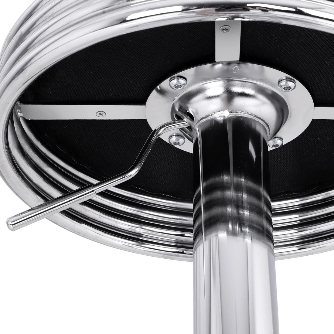 5 Alfordson 2x Bar Stools Sade Kitchen Swivel Chair Leather Gas Lift - Black, 5 of 9