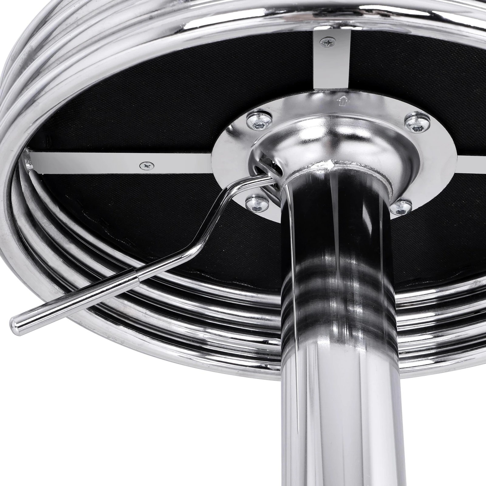 5 Alfordson 2x Bar Stools Sade Kitchen Swivel Chair Leather Gas Lift - Black, 5 of 9