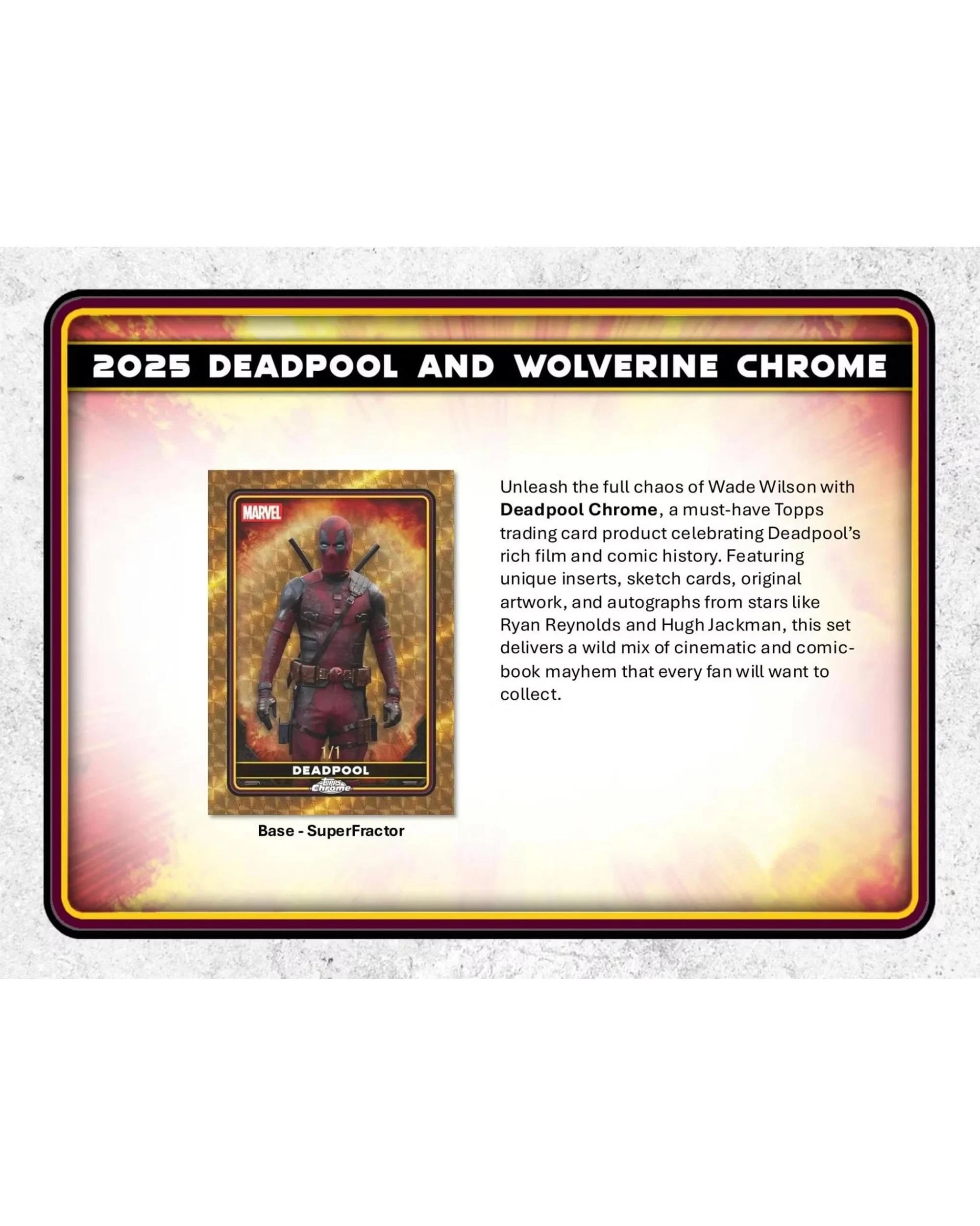 4 Topps 2025 Chrome Marvel Deadpool Blaster Box, 4 of 10