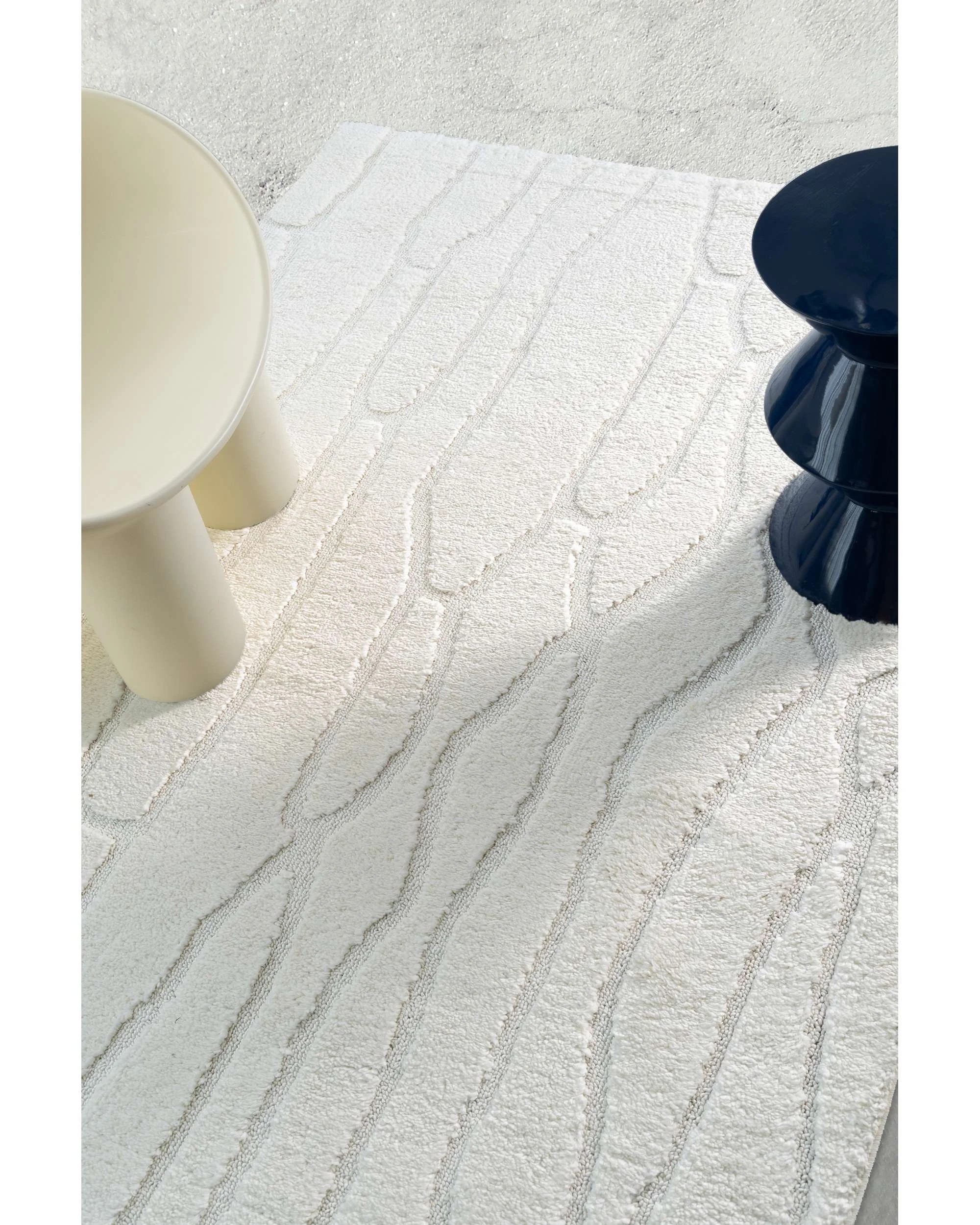 3 Loopsie Vorey Abstract Rug-330cm x 240cm - White, 3 of 8
