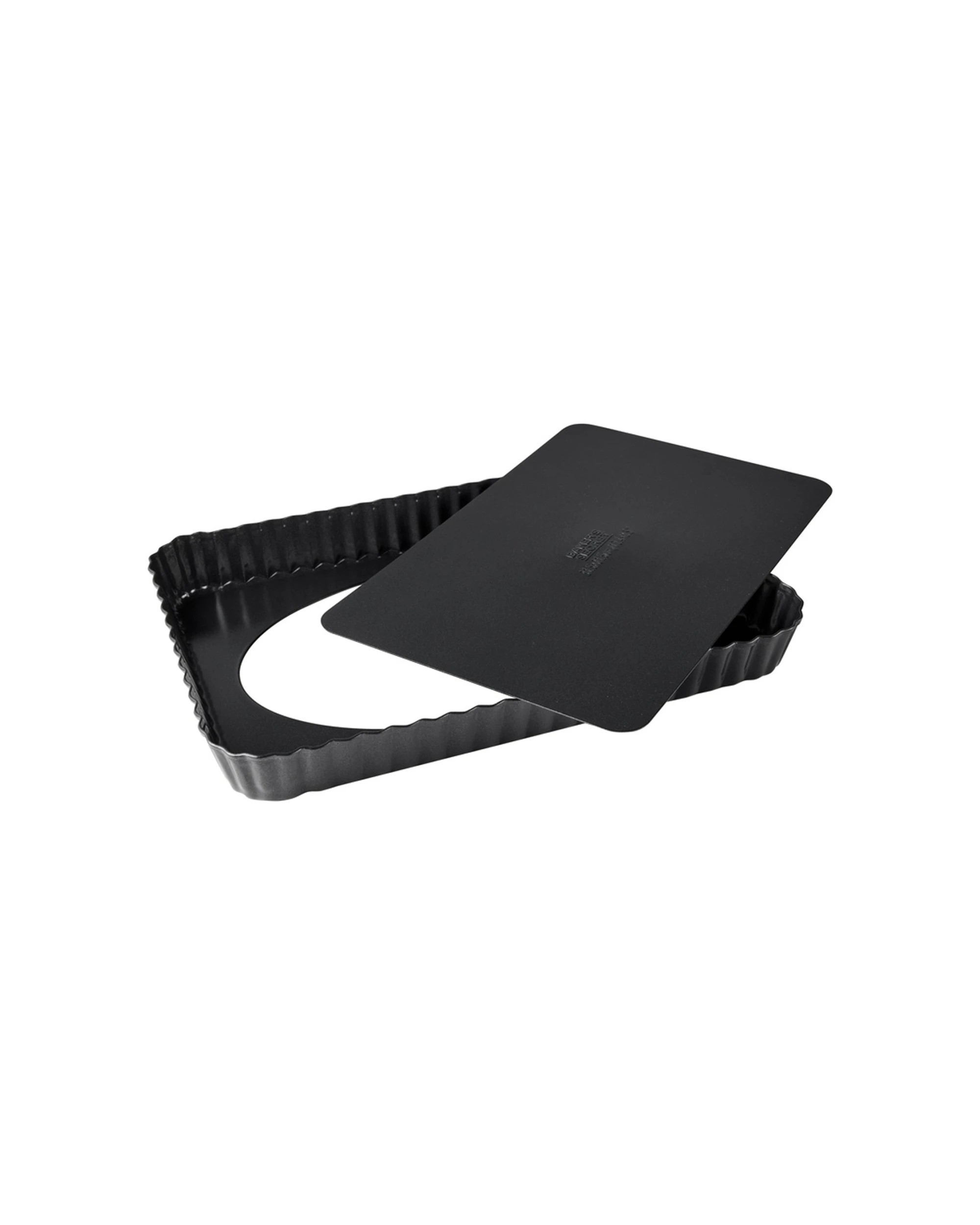 3 Bakers Secret Ultimate Non Stick Loose Base Rectangular Tart Quiche Pan 31.5x21.5cm - Black, 3 of 5