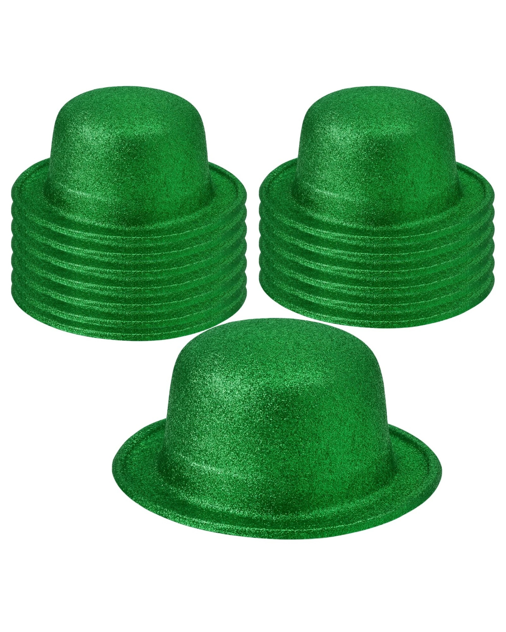 1 BR Costumes Glitter Bowler Hat Party Costume Accessory - Bulk Pack of 12, 1 of 3
