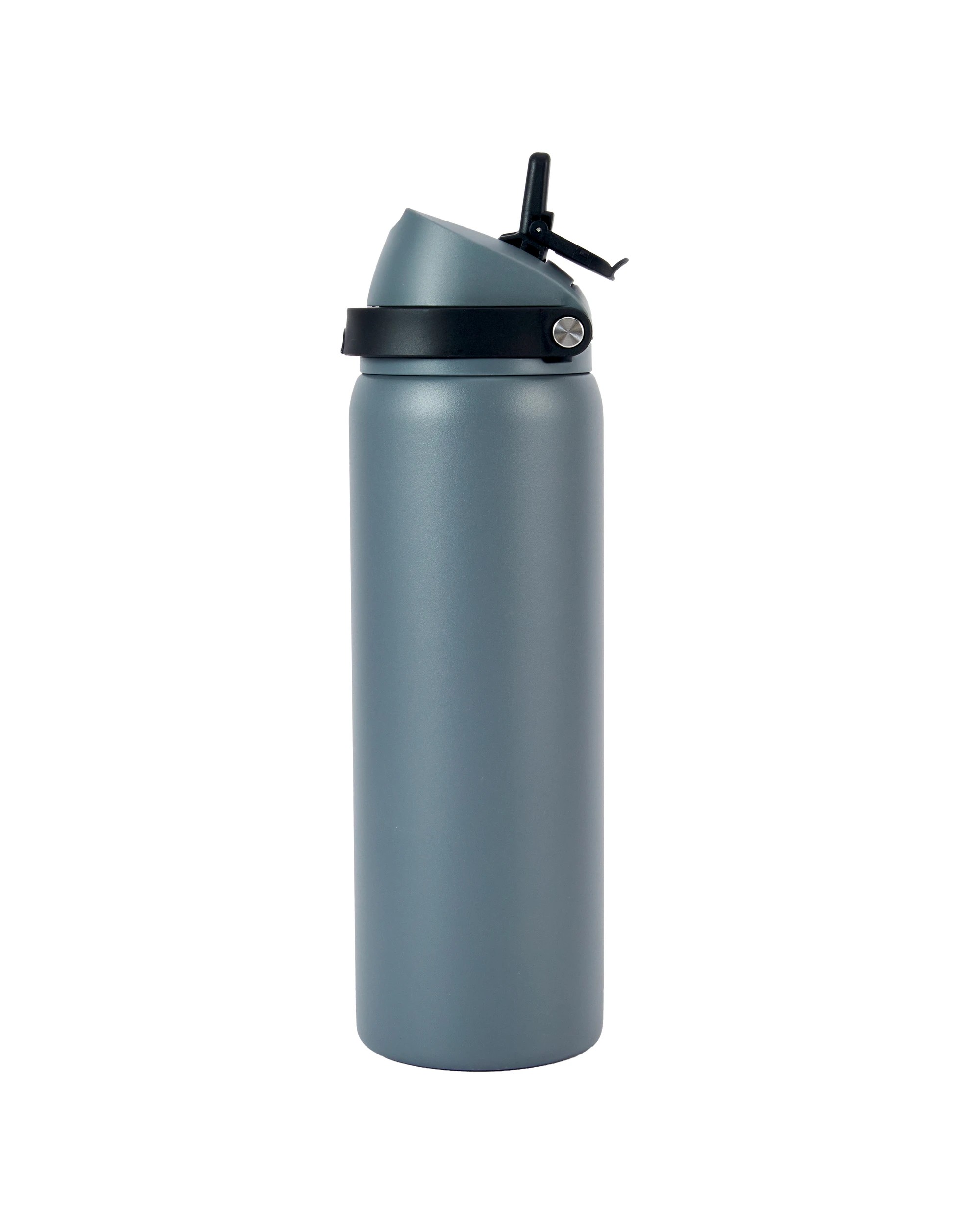 1 940ml Charcoal Stainless Steel Dual Lid Bottle, 1 of 7