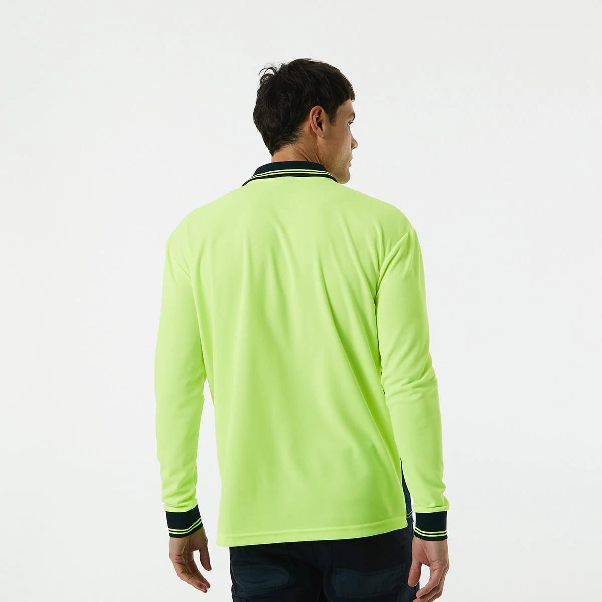 7 Hi-Visibility Long Sleeve Polo Shirt Yellow, 7 of 10