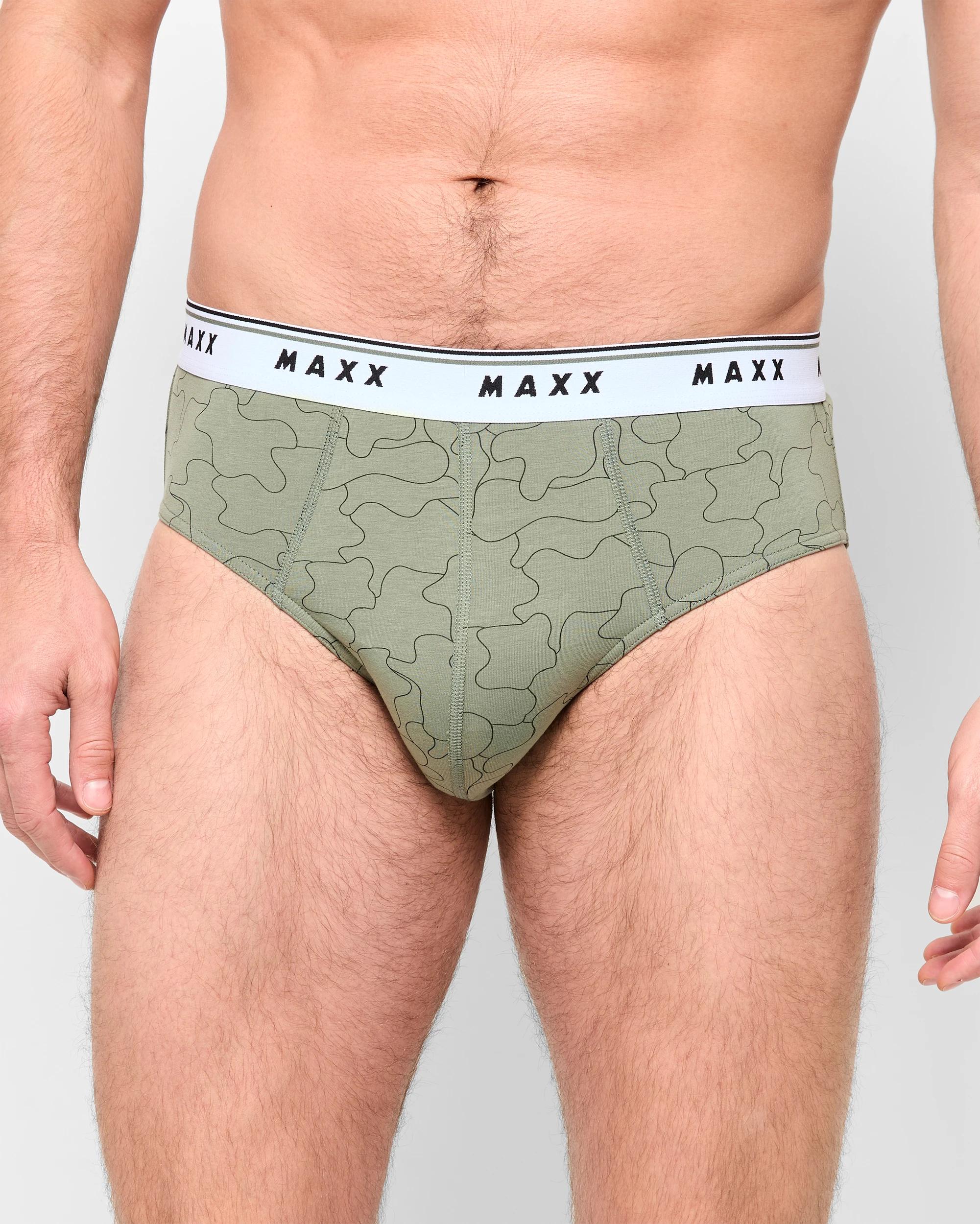 2 Mens Australian Cotton Blend Hipster Briefs 5 Pack - Maxx GREEN PRINT/BLACK/NAVY PRINT/NAVY/RED PRINT, 2 of 5