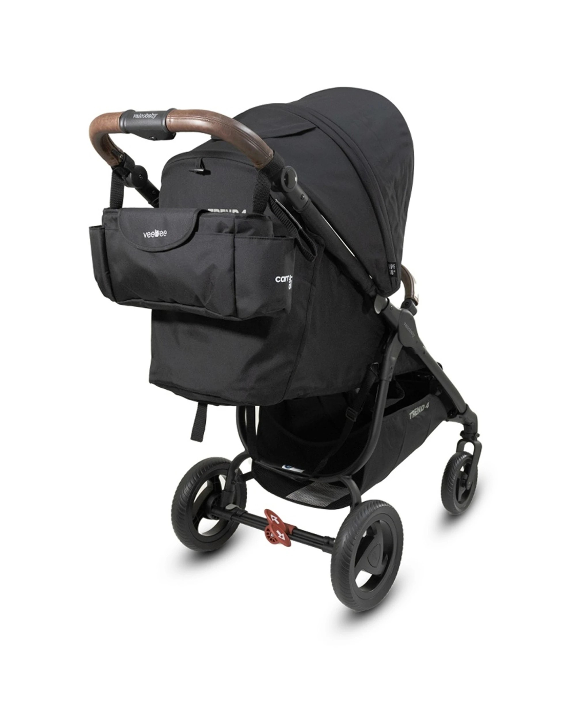 2 VeeBee Pram Stroller Carry All Caddy Organiser Universal Fit With Pockets - Black, 2 of 4