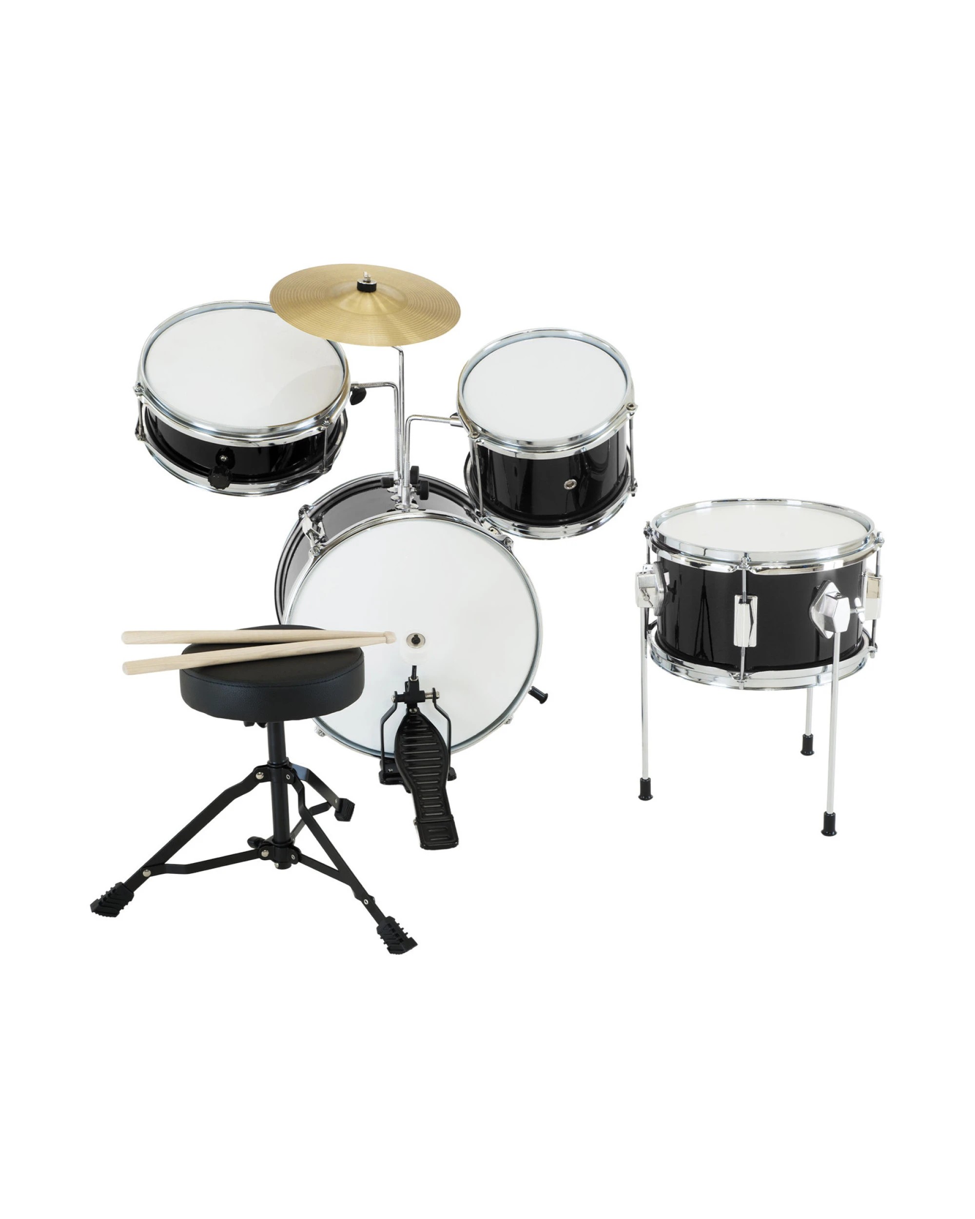 3 Karrera Kids 4pc Drum Set Kit in Black - Black, 3 of 7