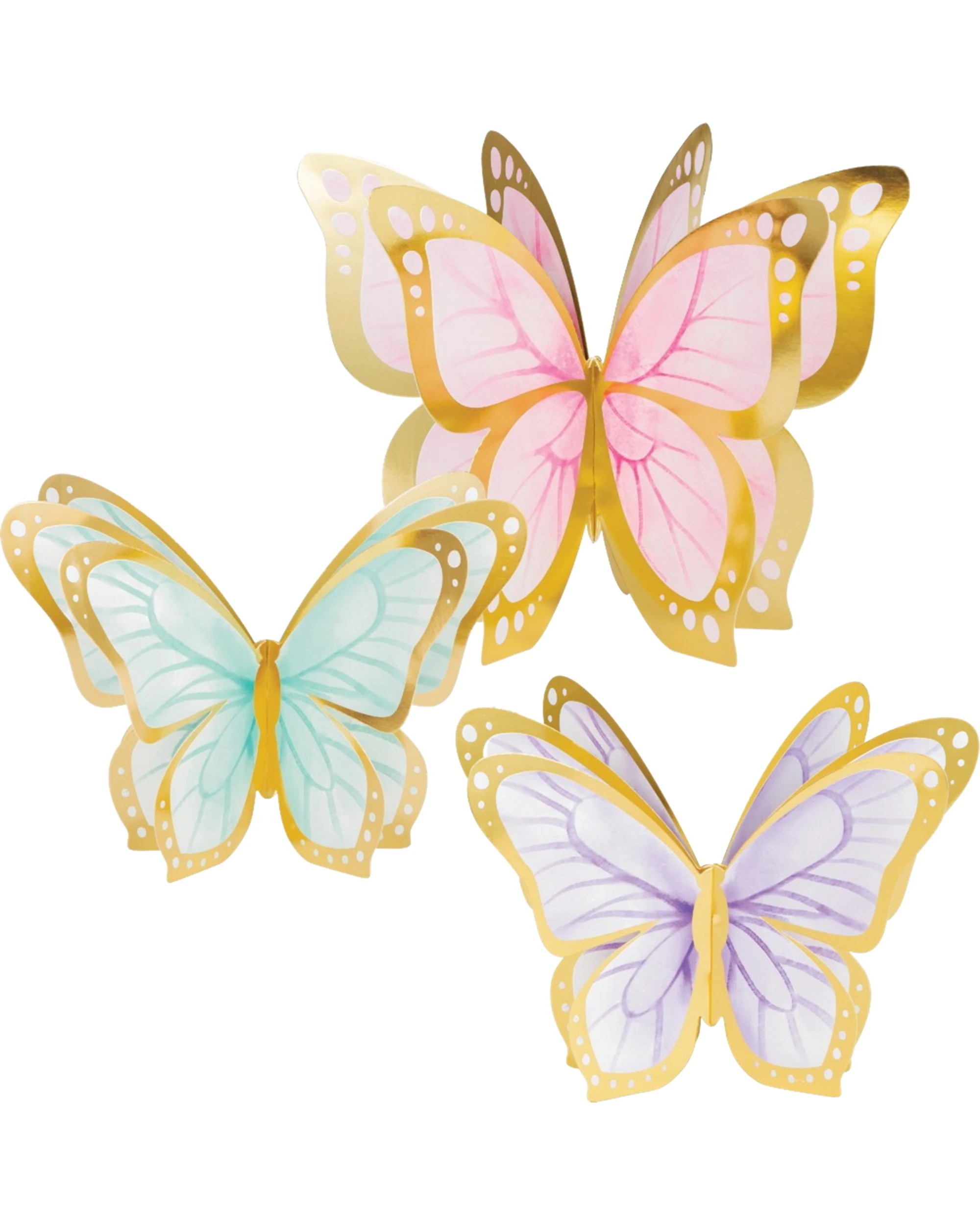 1 Creative Converting Butterfly Shimmer Centrepieces Pack of 3, 1 of 1