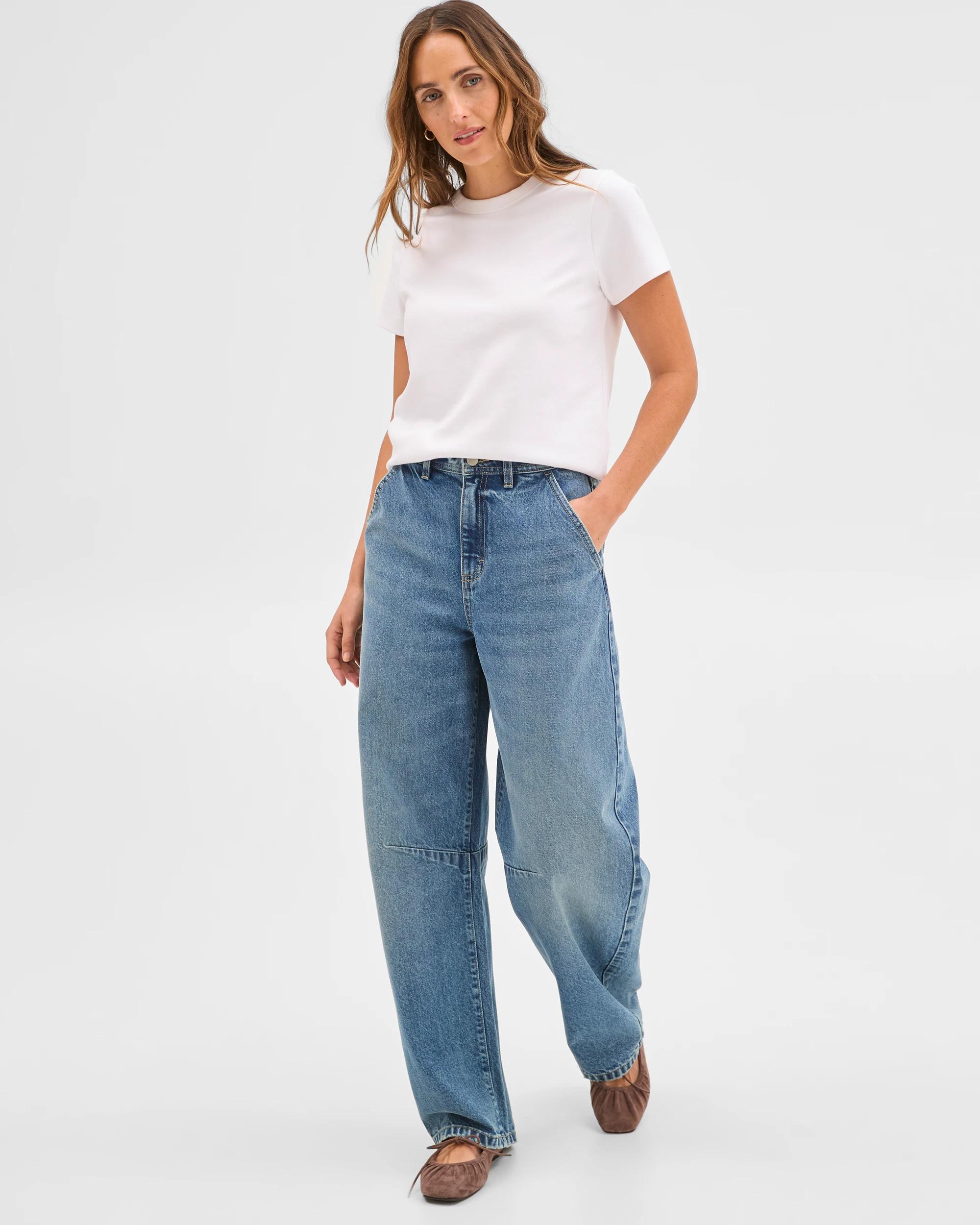 3 Target Denim Cate Relaxed Barrel Denim Jeans VINTAGE INDIGO, 3 of 7