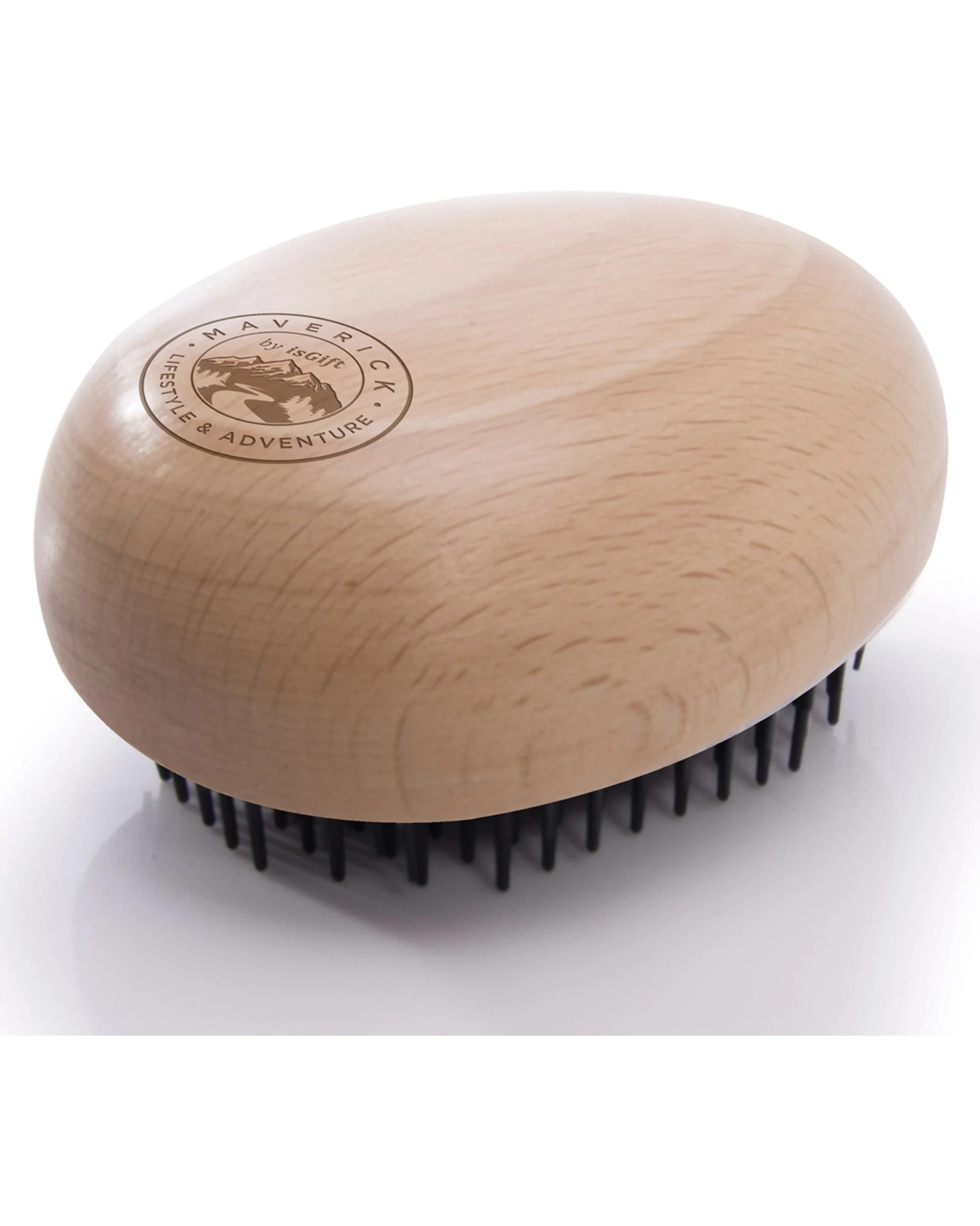3 Maverick Wooden Massaging Wet And Dry Brush Comb Soft Flexible Bristles - Natural, 3 of 4