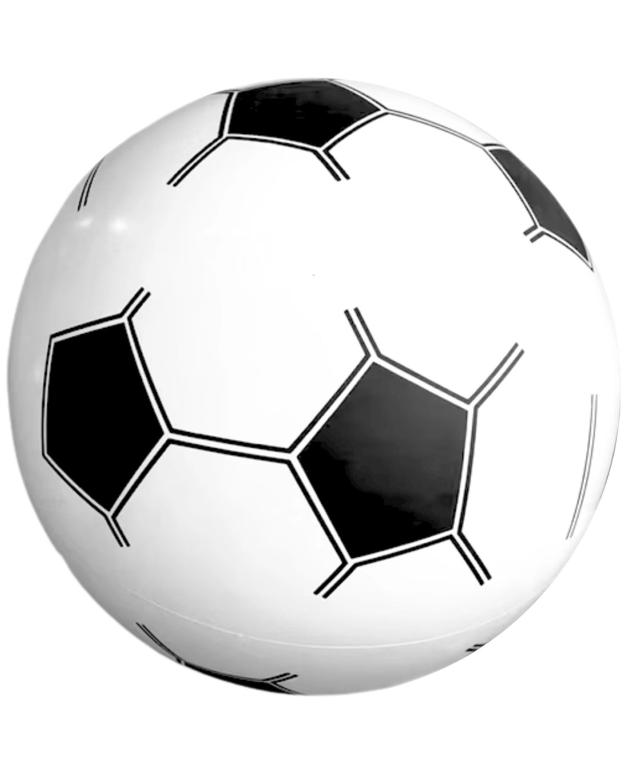 1 RI Novelty Inflatable White & Black Pattern BallWhite - White, 1 of 3