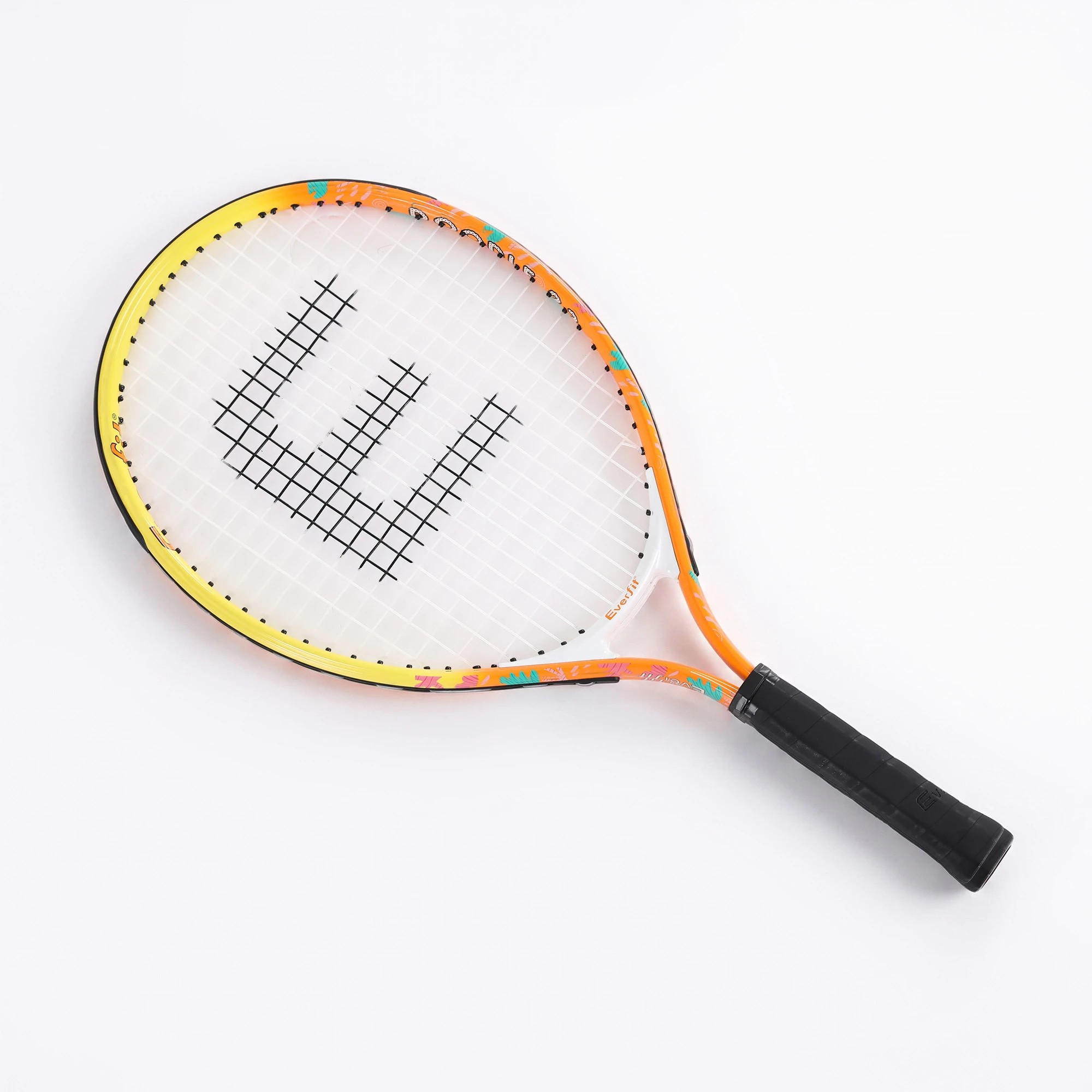 3 Everfit Lightweight Tennis Racket Racquet with Large Head Durable Frame Comfortable Grip and Shock Reduction - Orange, 3 of 9