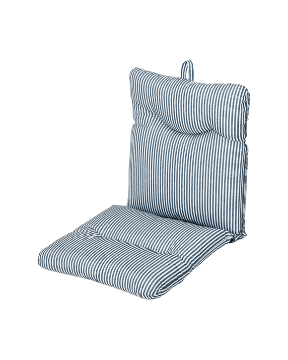 Outdoor High Back Cushion Blue Stripe Kmart
