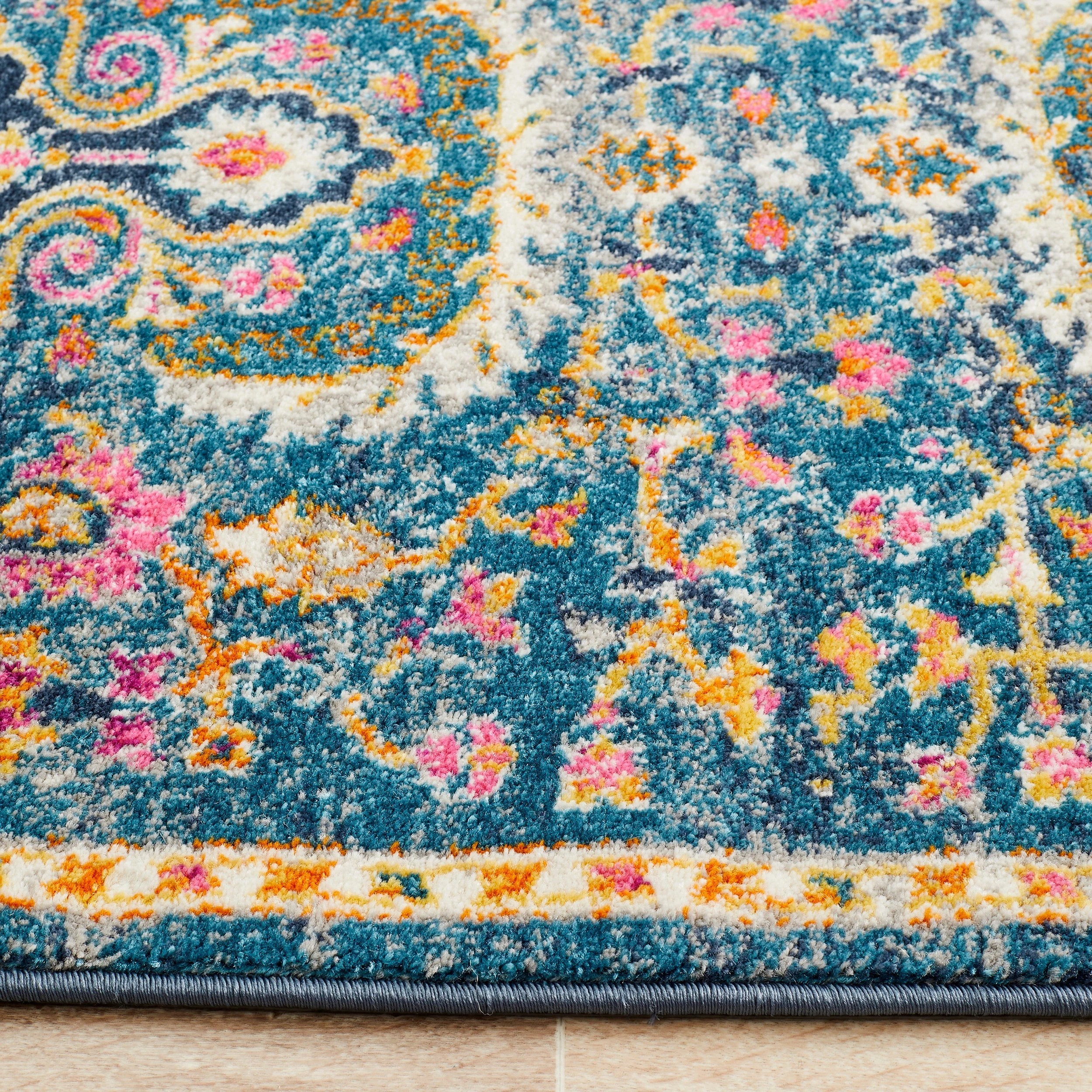 5 Common Ground Rugs Atlas 209 500x80cm - Extra Large Runner Rug - Blue, 5 of 7