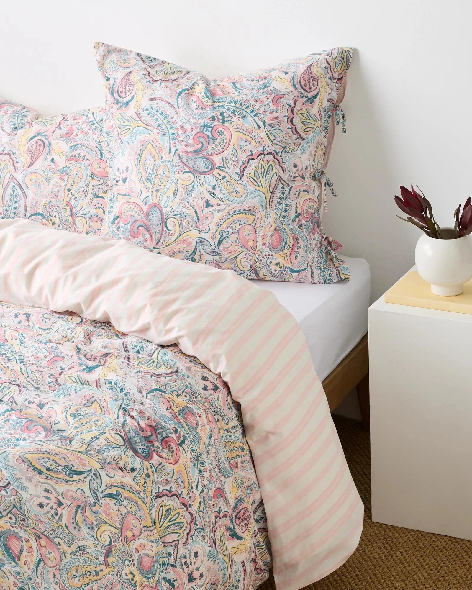 1 Target Addison Paisley Print Australian Cotton European Pillowcase - Queen Bed - Multi, 1 of 4