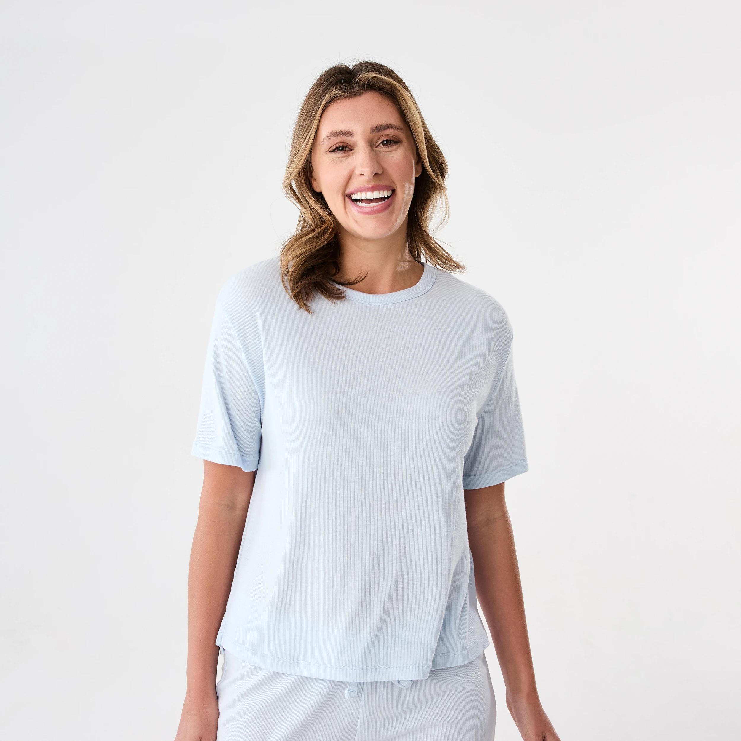 1 Rib Comfort T-shirt HALOGEN BLUE, 1 of 7