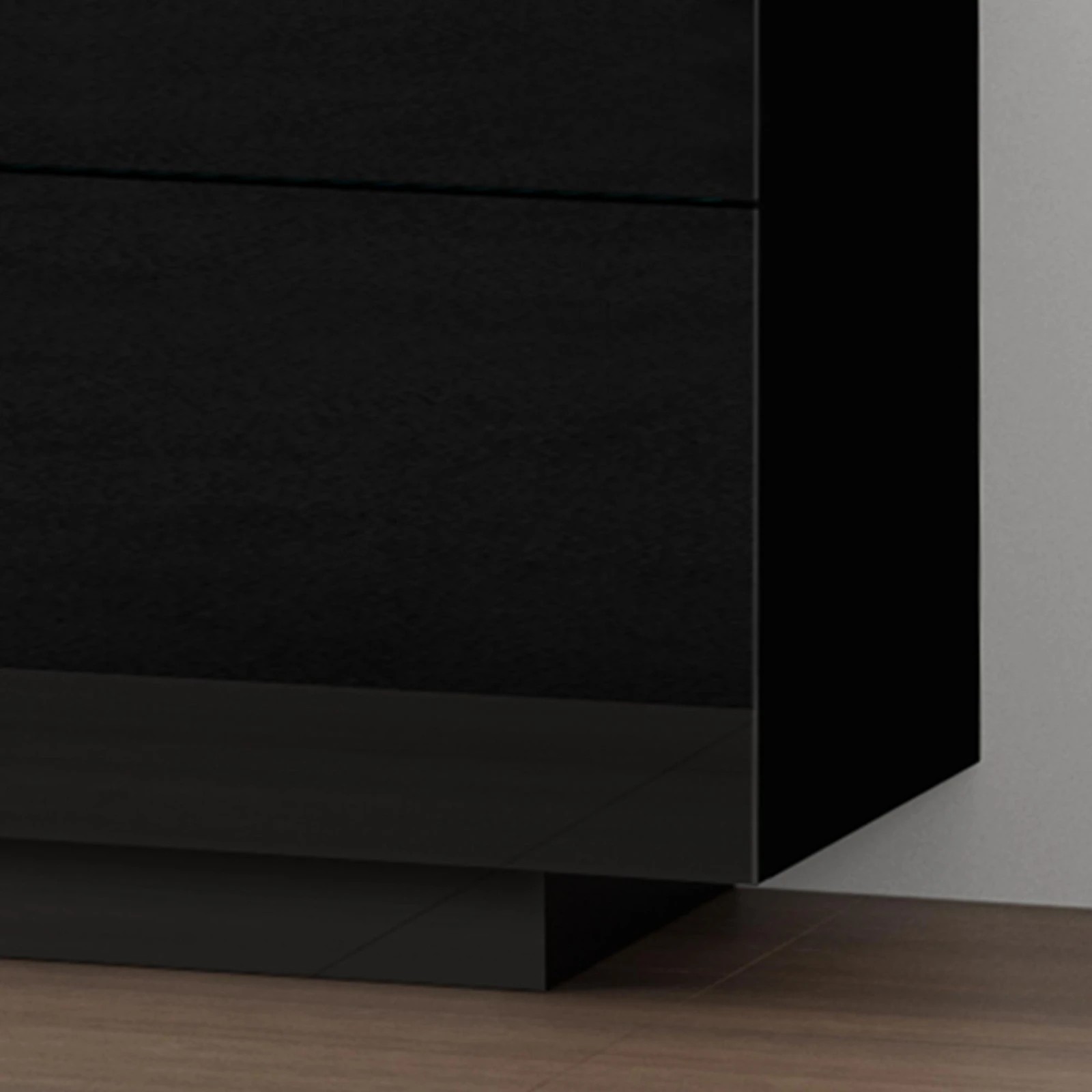 5 Alfordson Entertainment Unit 180cm TV Cabinet Stand LED Light Gloss - Black, 5 of 10