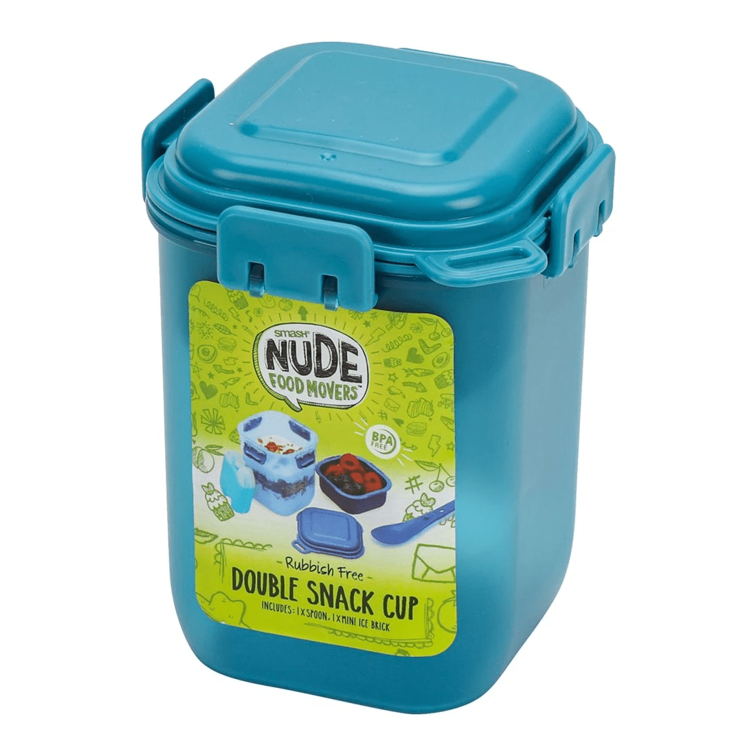 2 Smash Nude Food Movers Double Snack Box 580mL, 2 of 4